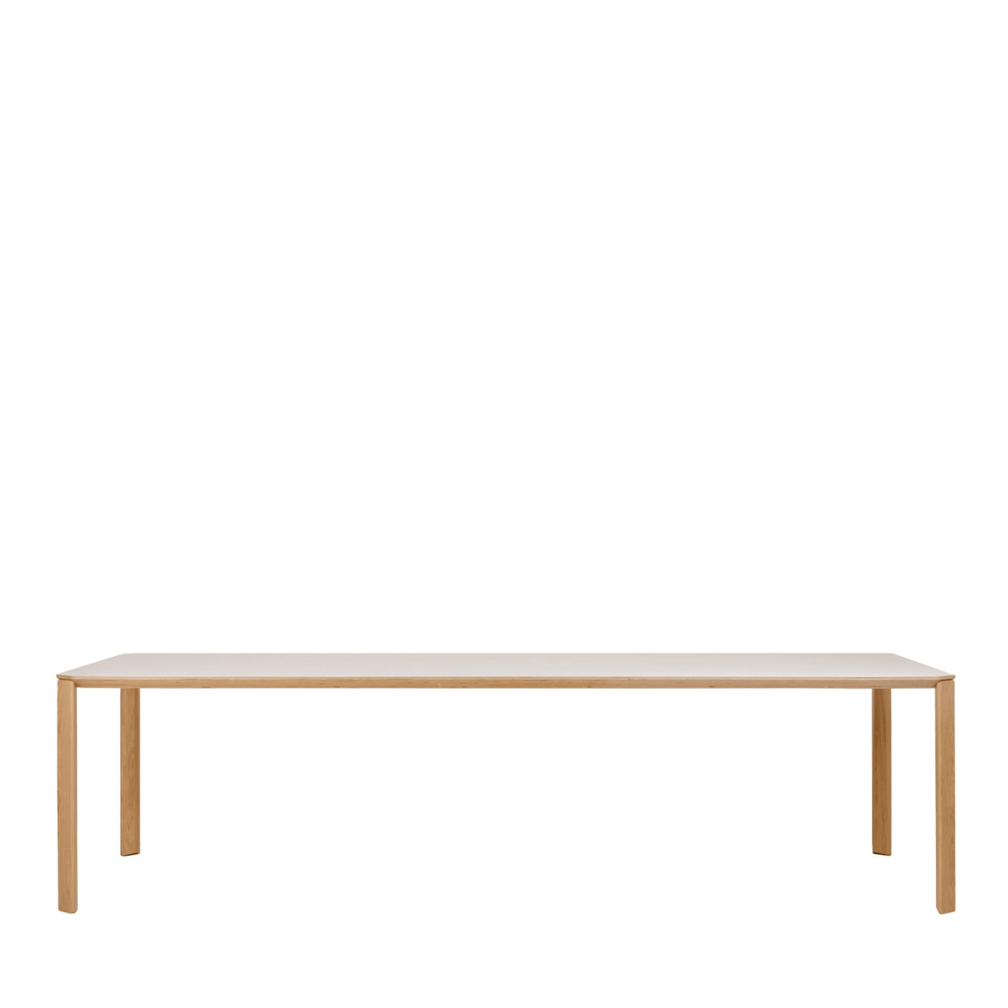 Ermete White Narrow XL Rectangular Table  - Main view