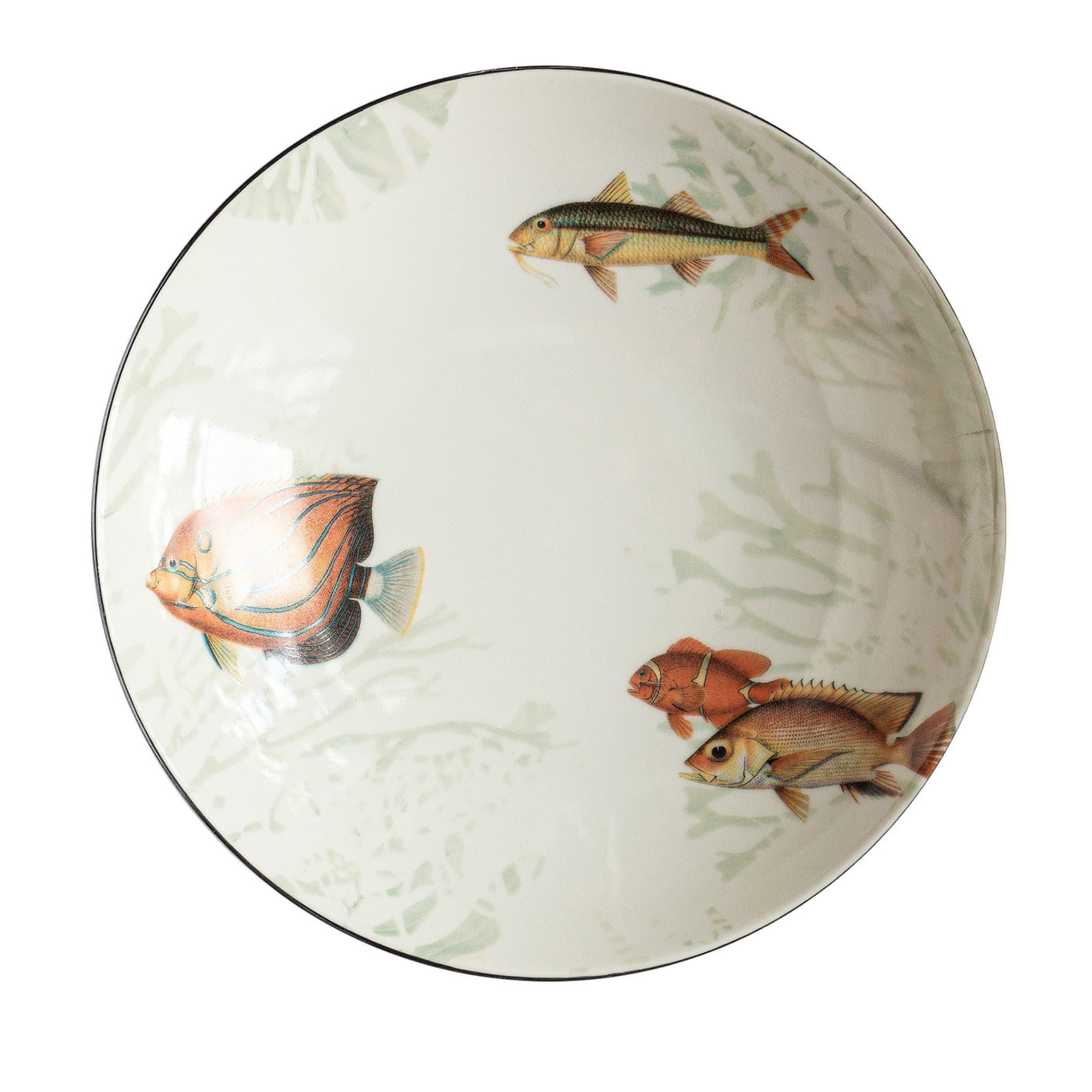 Amami Porcelain Soup Plate With Tropical Fish #6 - Main view