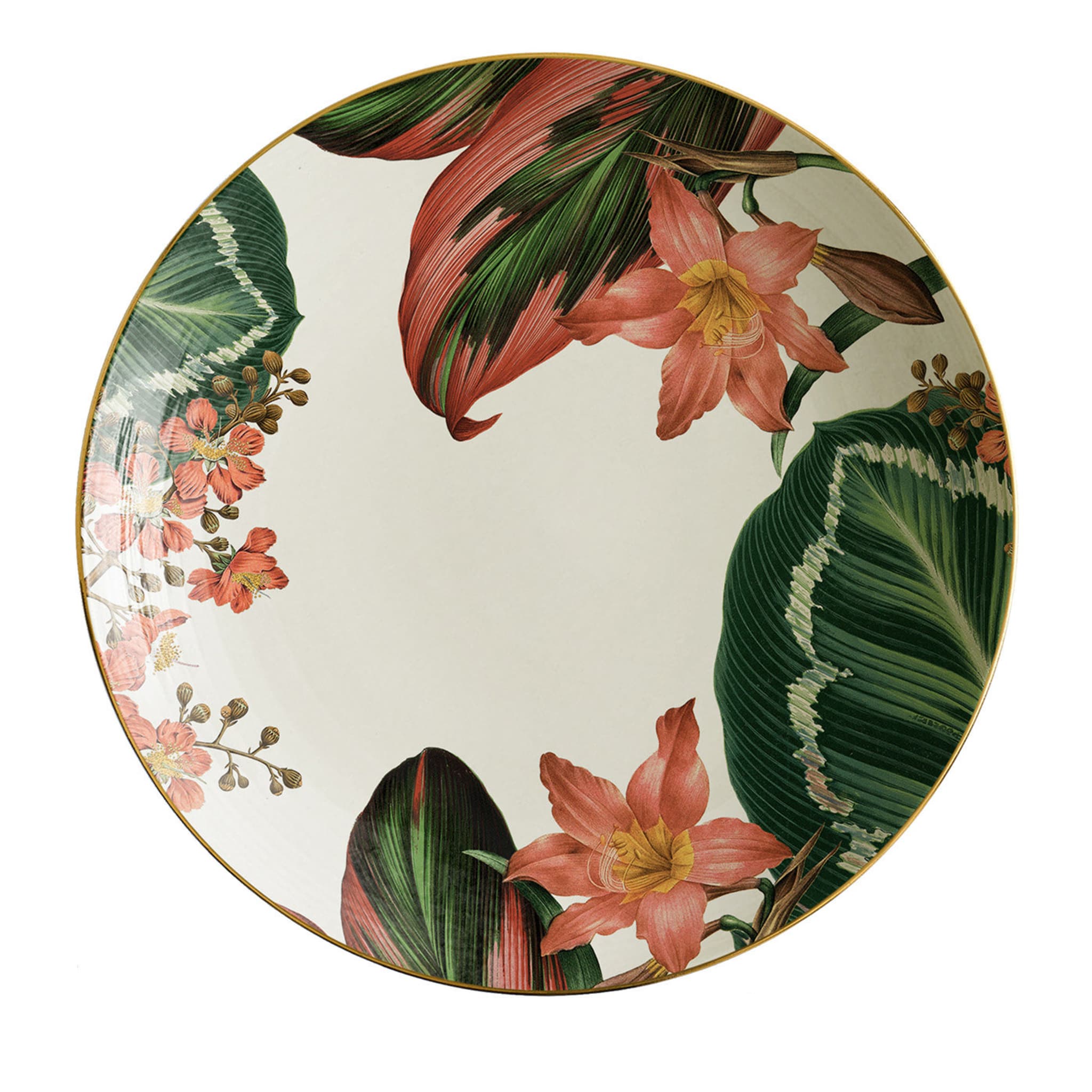 Animalia Porcelain Soup Plate With Tropical Flowers #6 - Main view