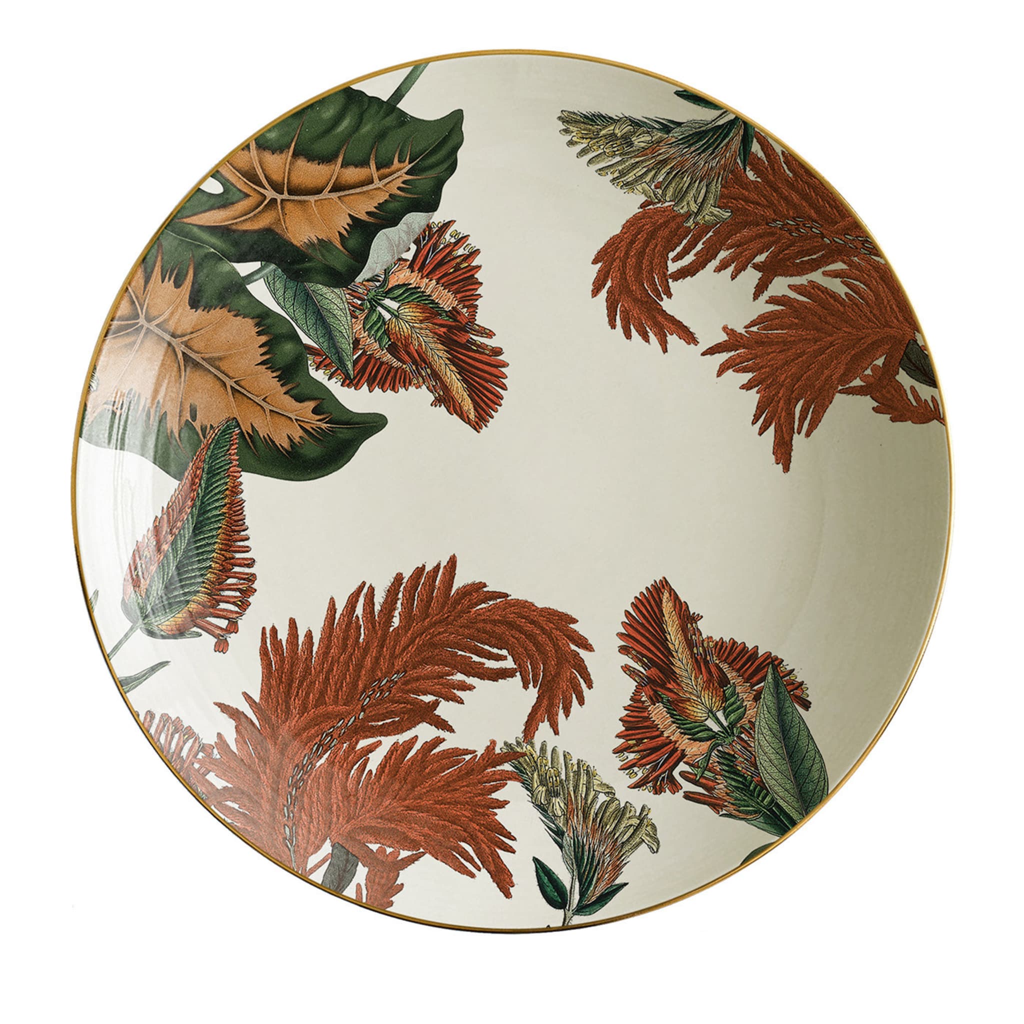 Animalia Porcelain Soup Plate With Tropical Flowers #1 - Main view