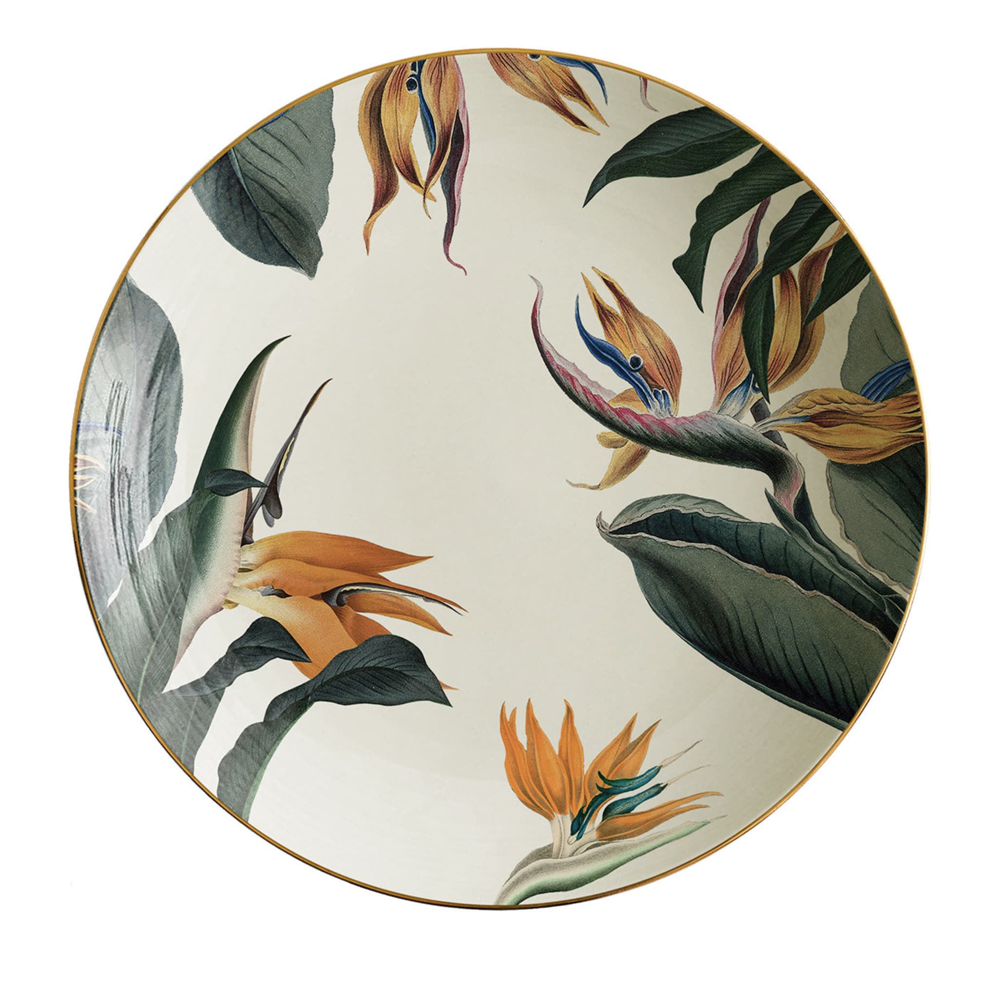 Animalia Porcelain Soup Plate With Tropical Flowers #2 - Main view