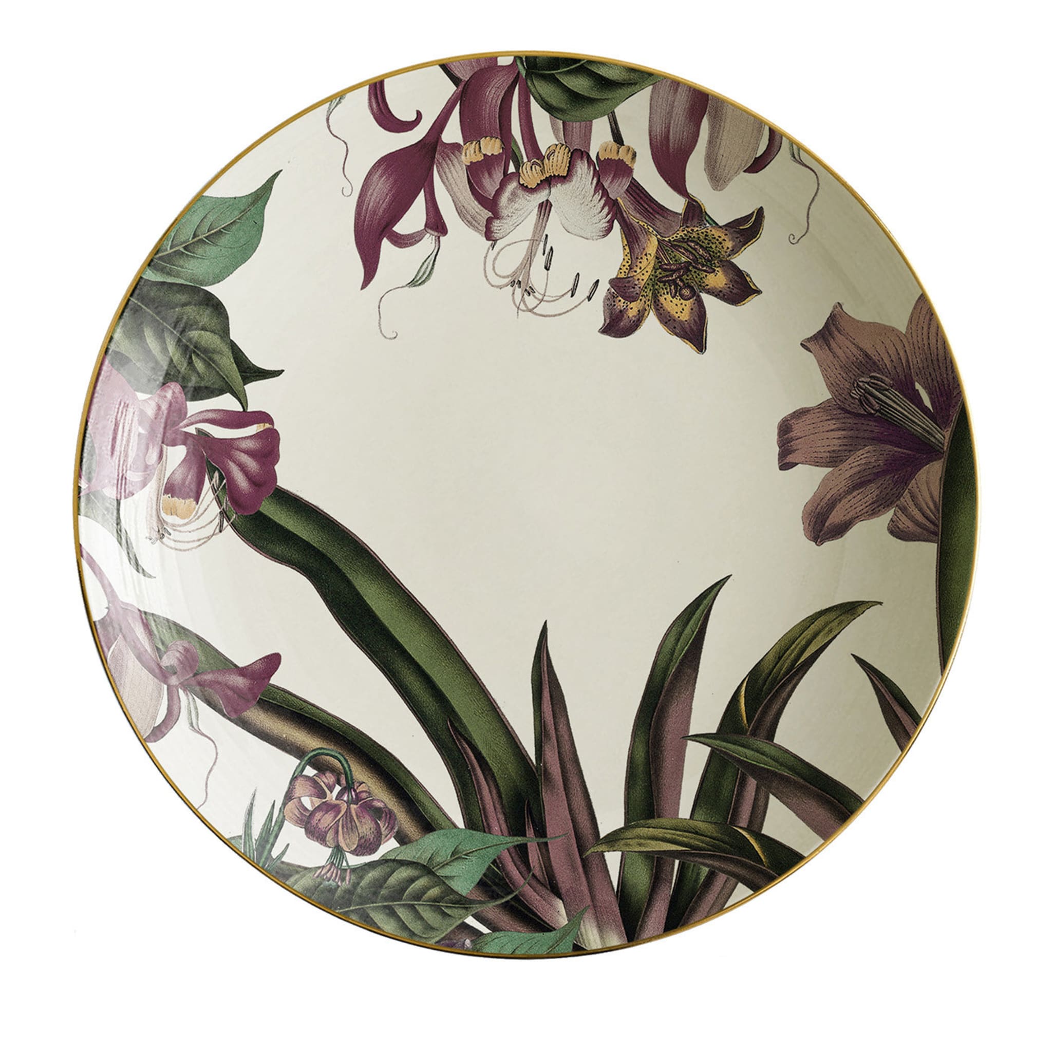 Animalia Porcelain Soup Plate With Tropical Flowers #4 - Main view