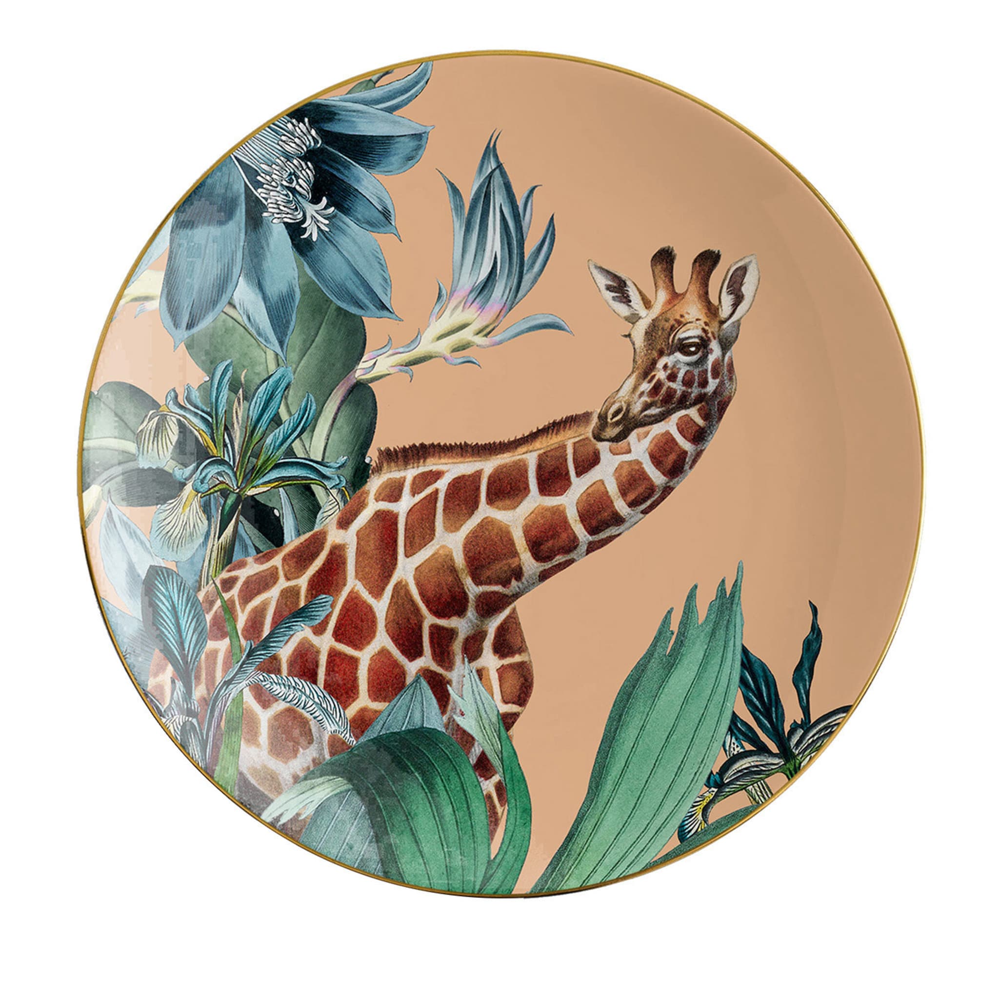 Animalia Set Di 2 Piatti Pane In Porcellana Con Giraffa - Vista principale