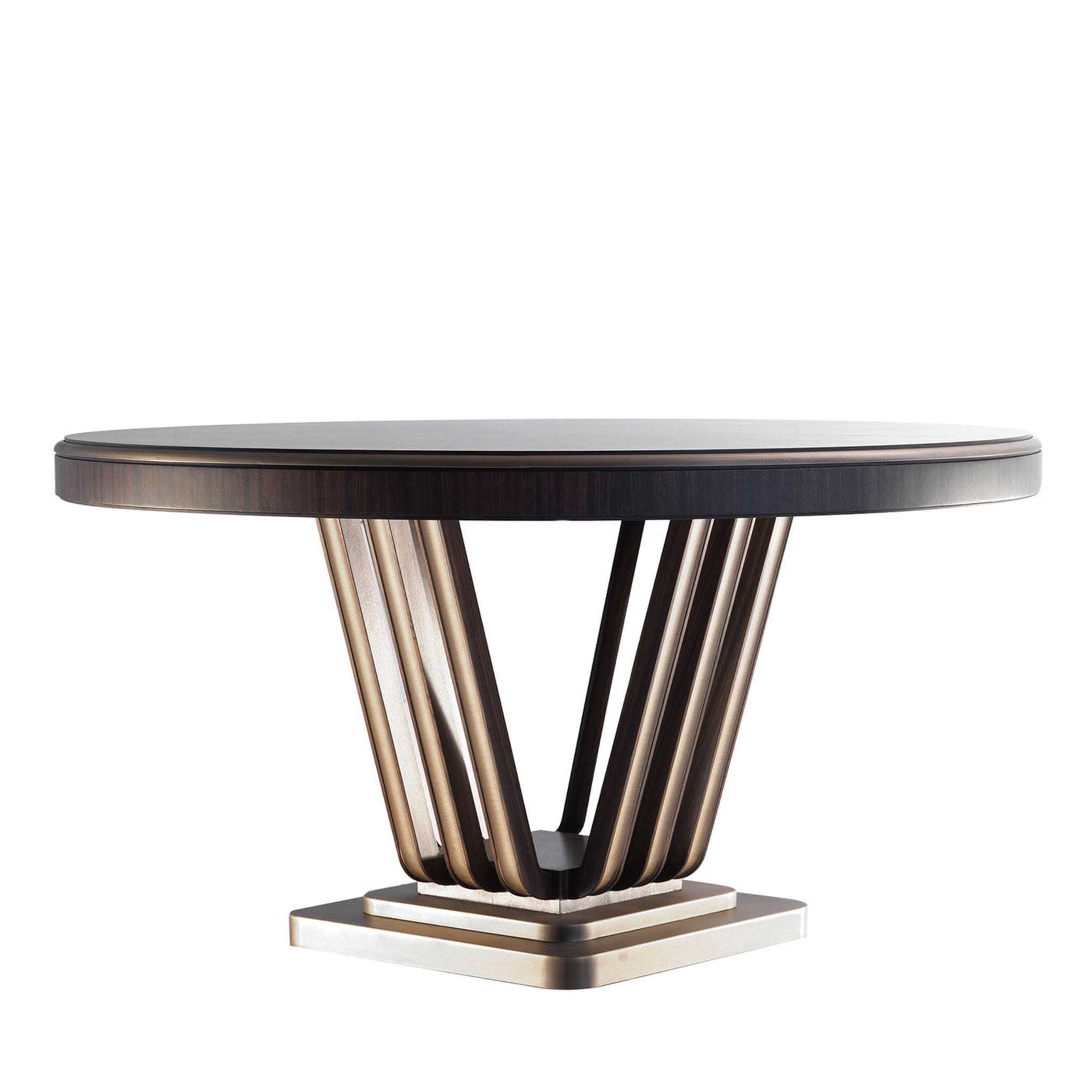 Zebra and Brass Dining Table - Main view