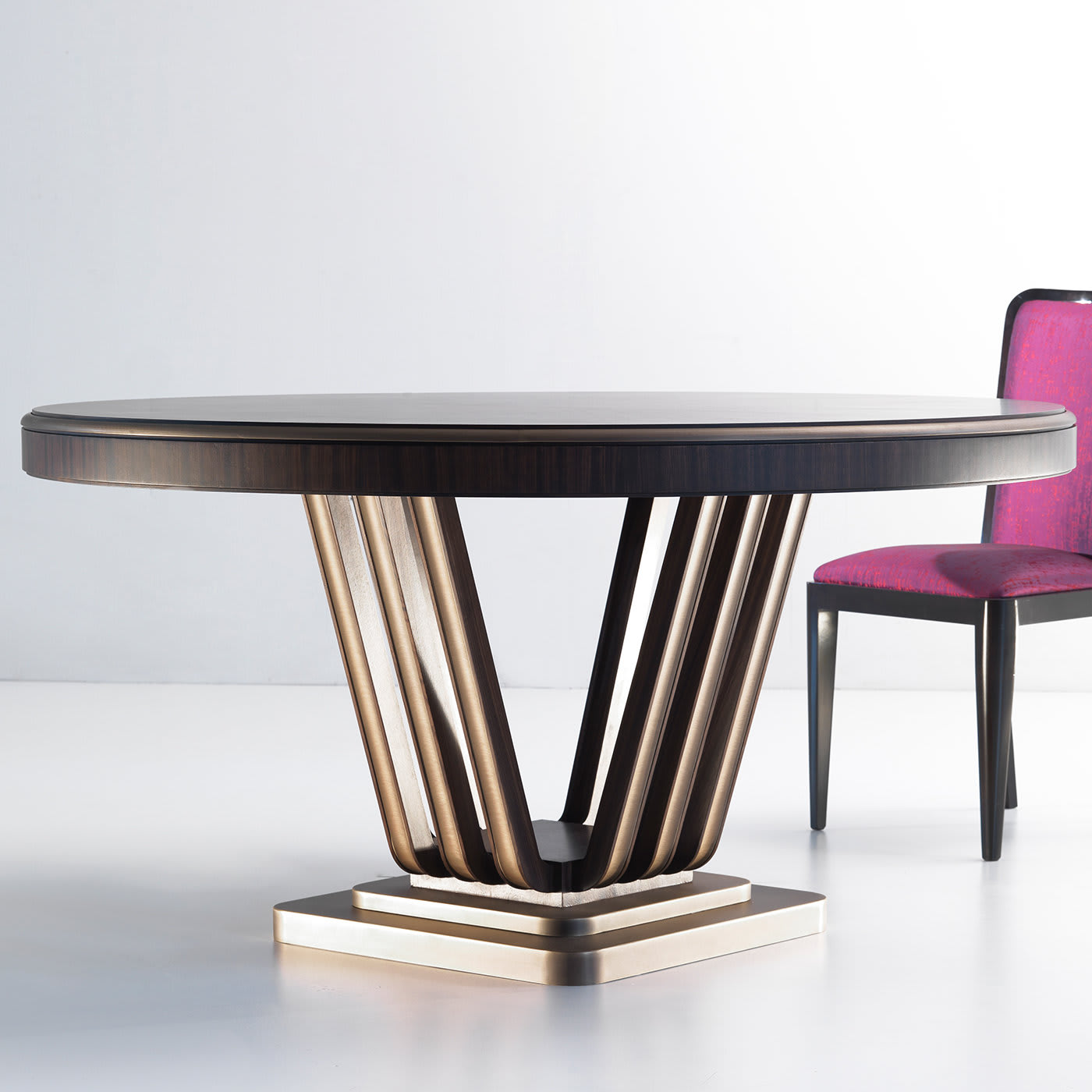 Zebra and Brass Dining Table - Annibale Colombo