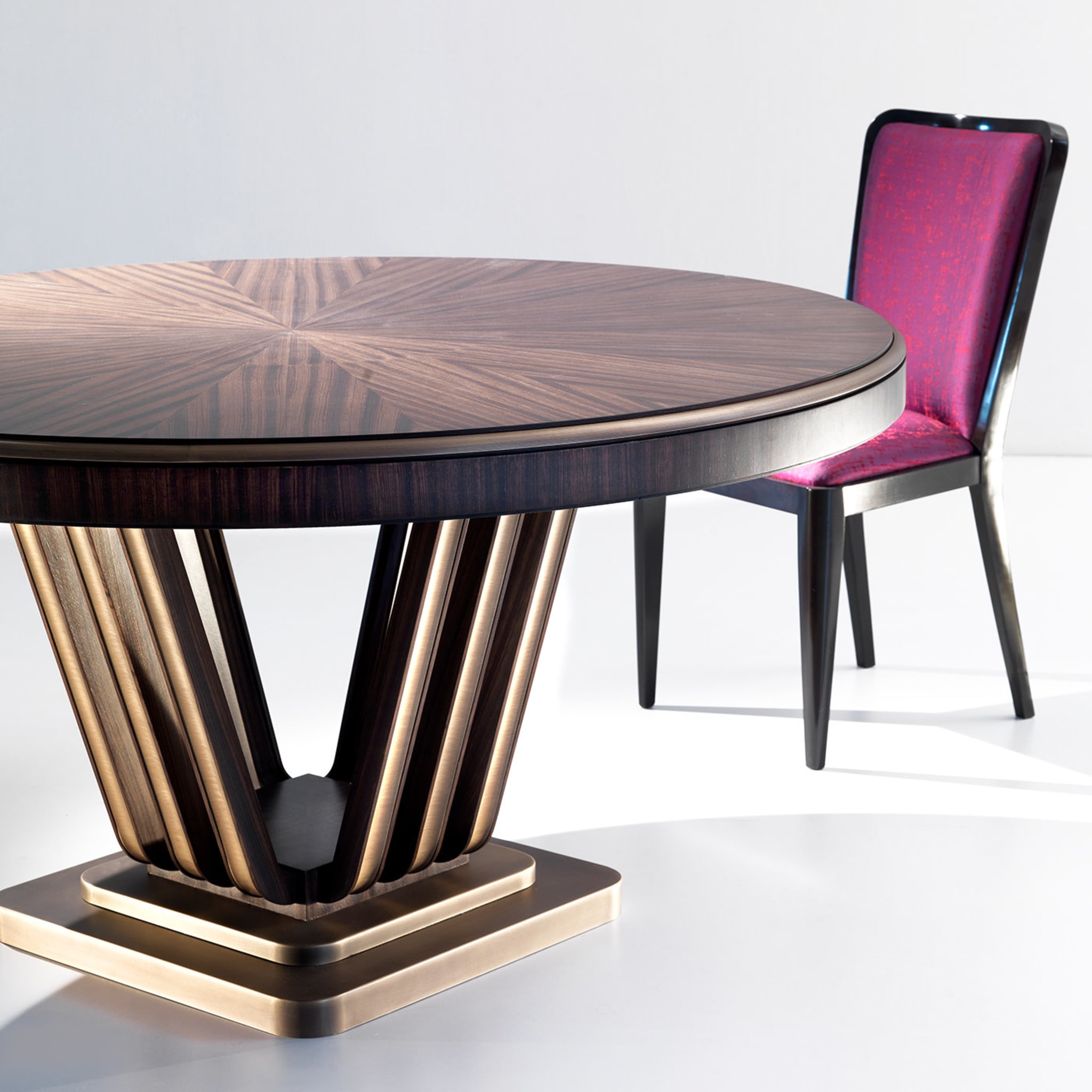 Zebra and Brass Dining Table - Alternative view 2