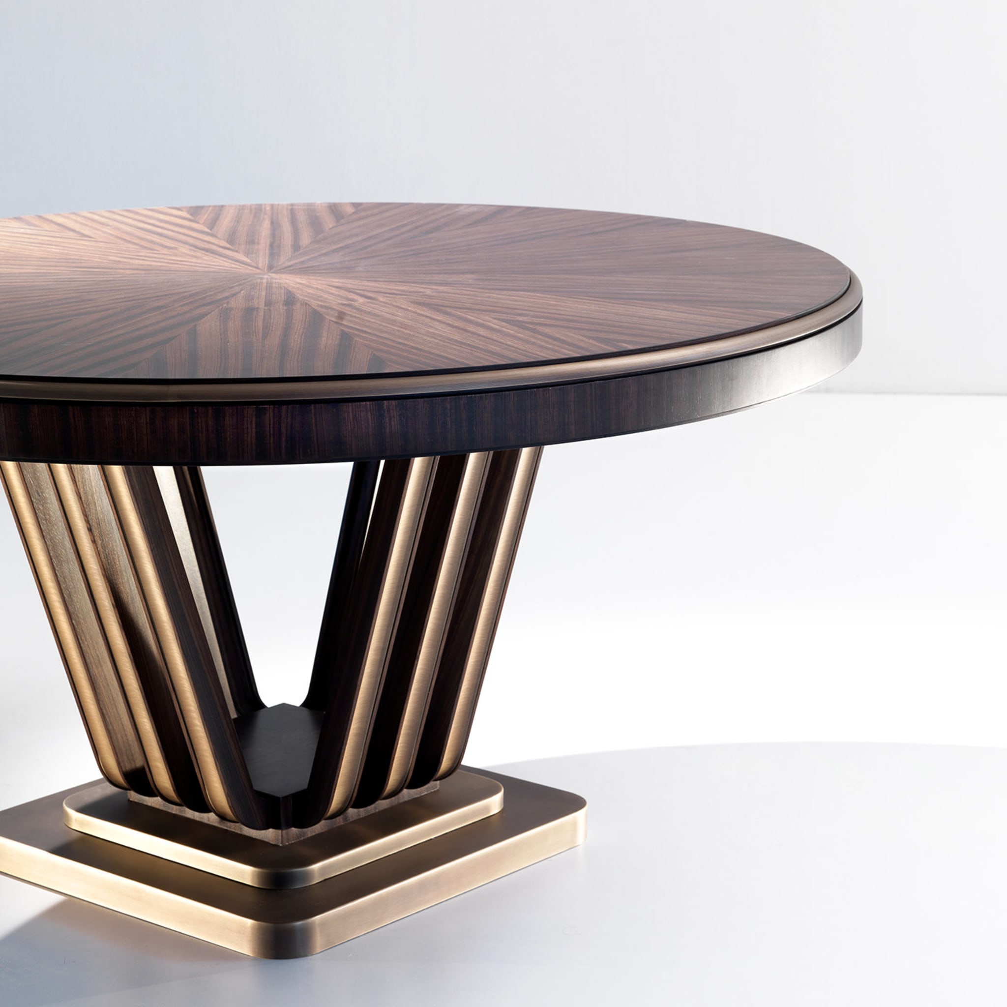 Zebra and Brass Dining Table - Alternative view 3