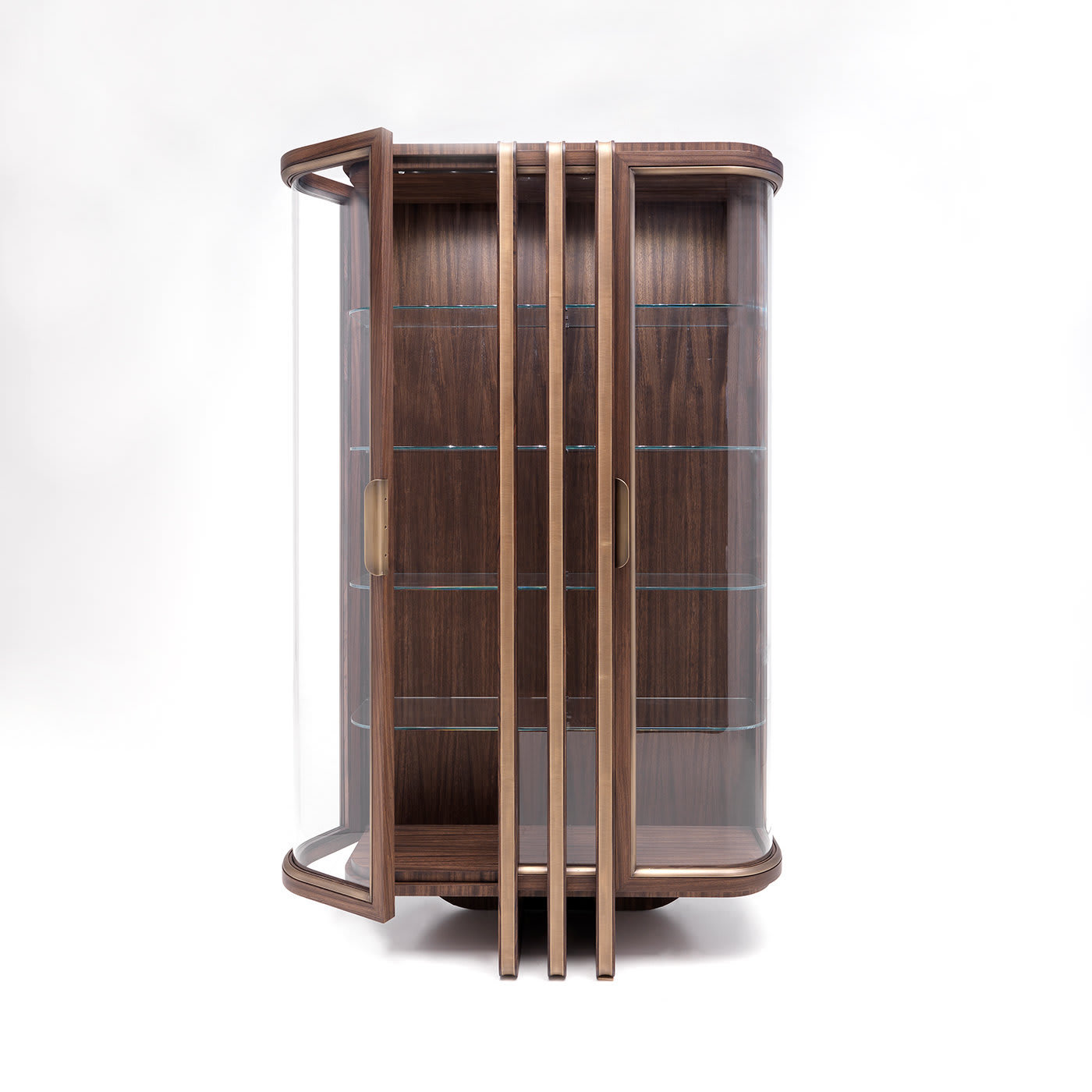 Zebra and Brass 2-Door Display Cabinet  - Annibale Colombo