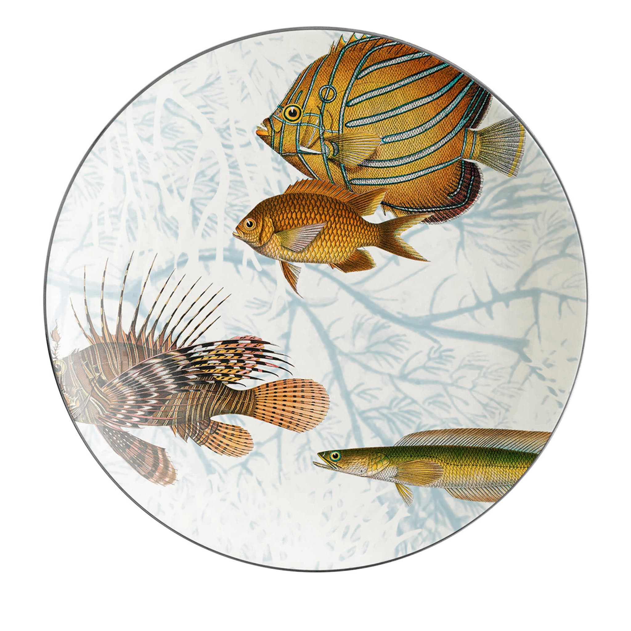 Amami Set Of 2 Porcelain Bread Plates With Tropical Fish #6 - Main view