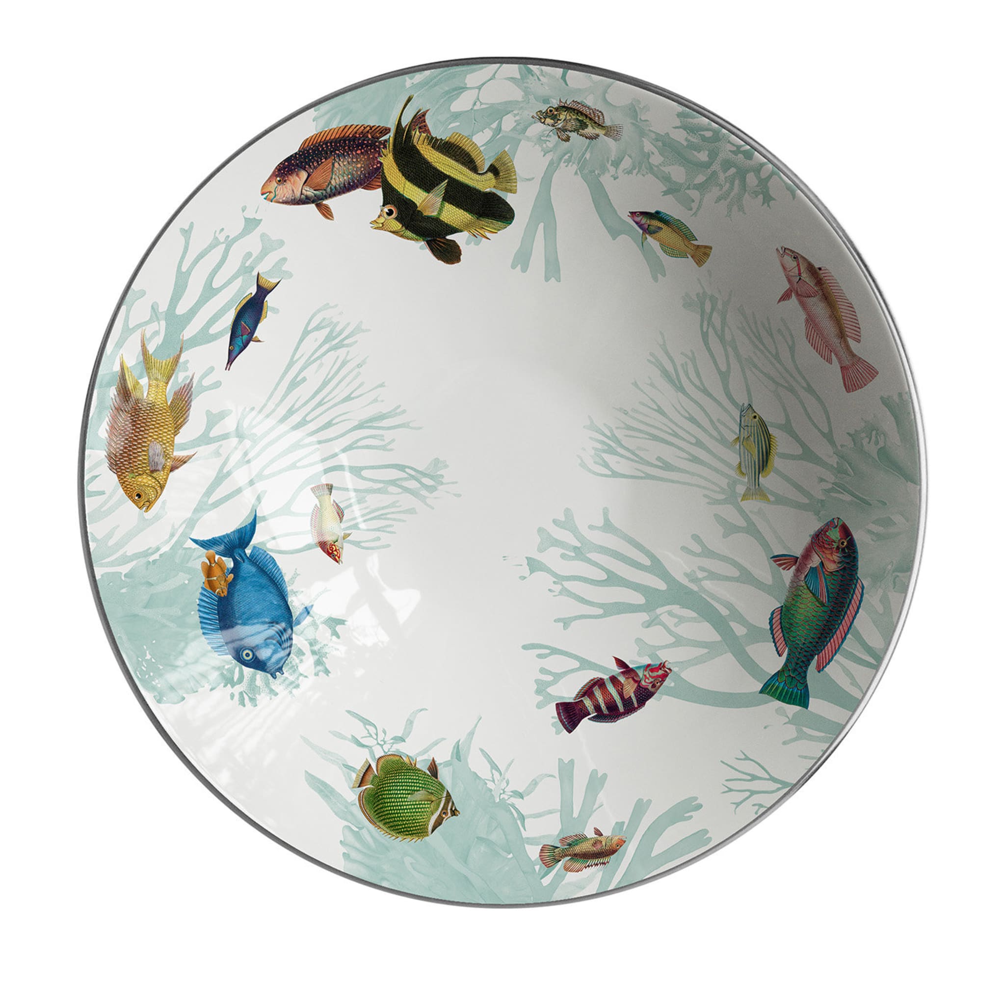 Amami Big Porcelain Bowl With Tropical Fish - Main view