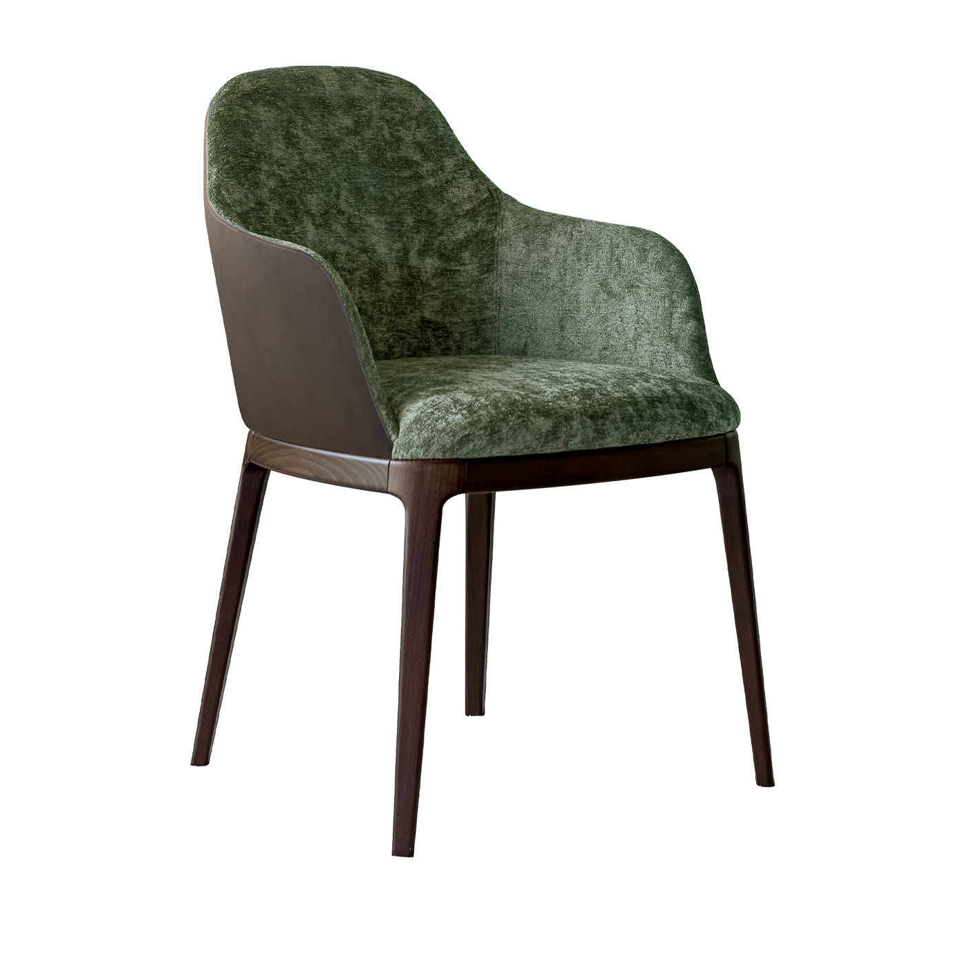 Gulp Green chair with Faux-leather  - Dall'Agnese