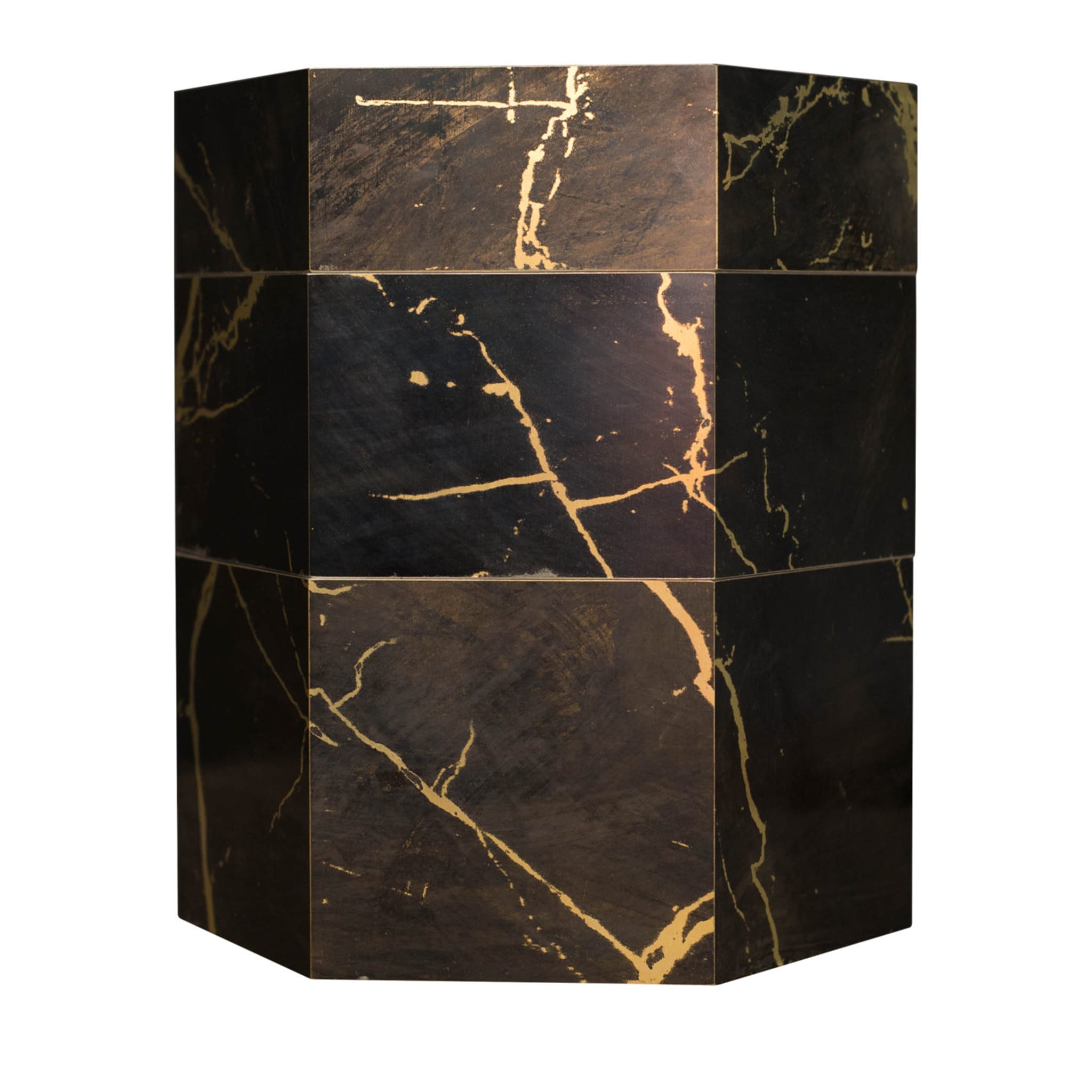 Esa Black Marbled Stackable Catchall Box - Main view