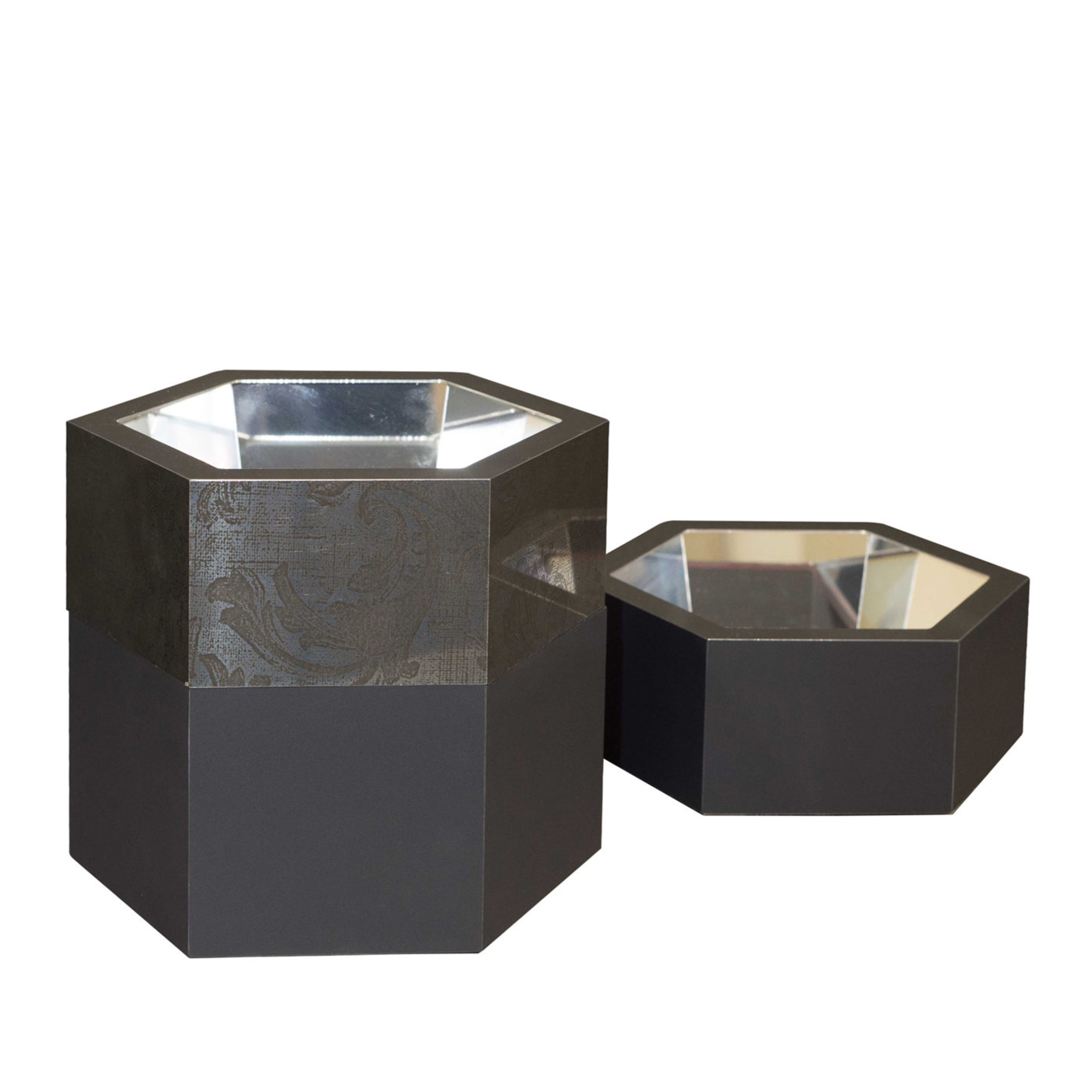 Esa Black Steel Stackable Catchall Box - Main view