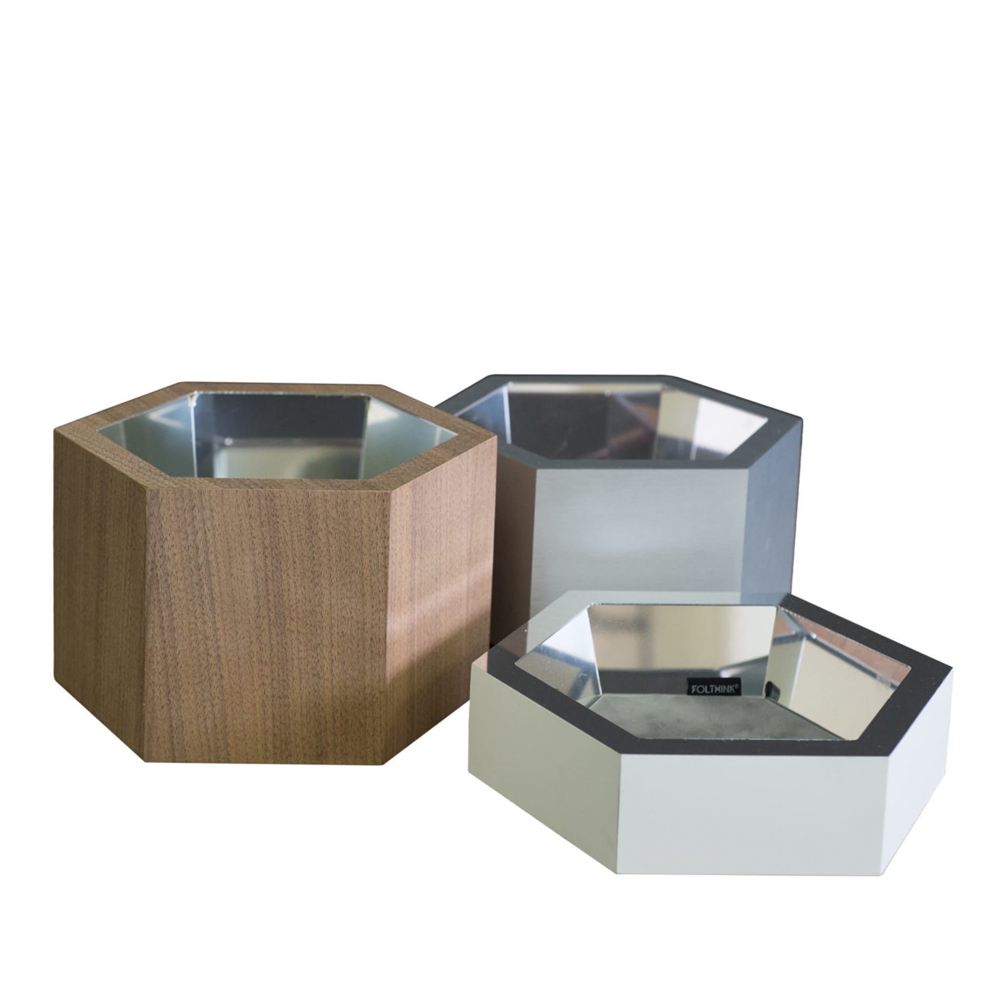 Esa White and Wood Stackable Catchall Box - Main view