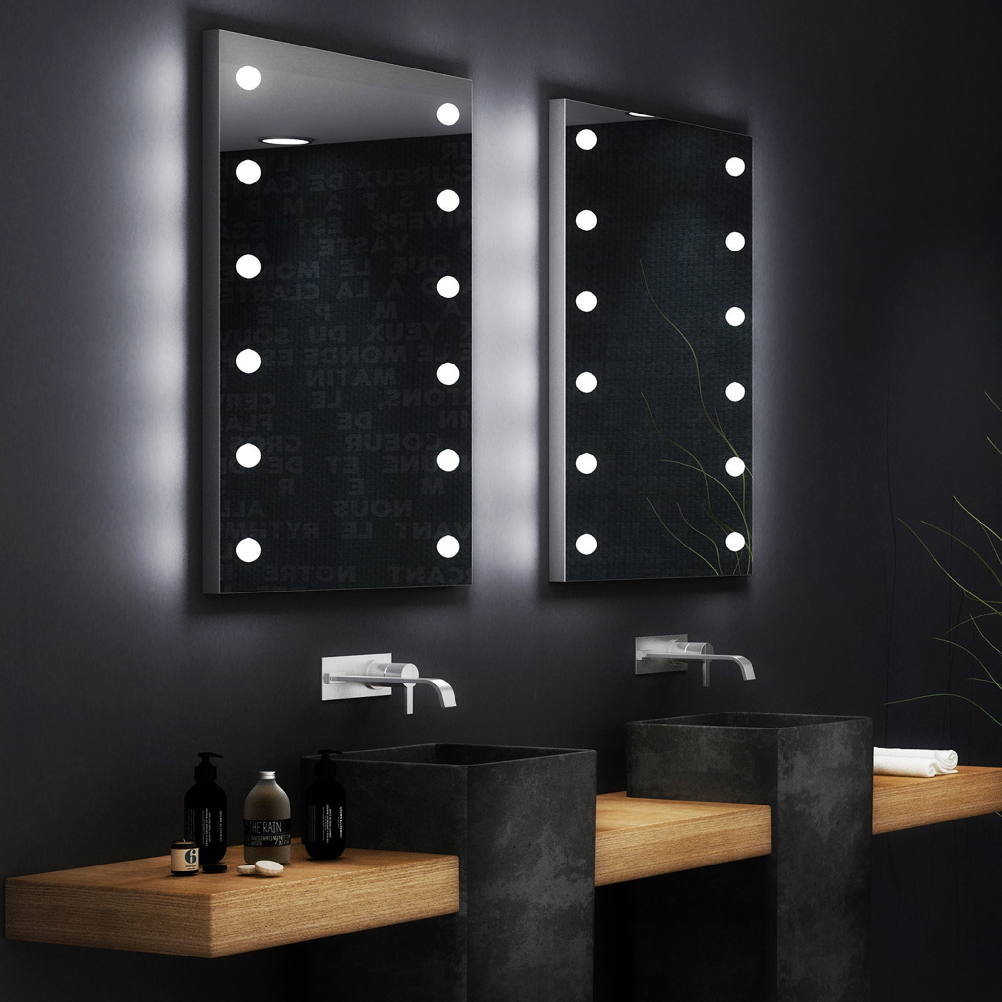 MDE Frameless Rectangular Lighted Wall Mirror - Alternative view 2