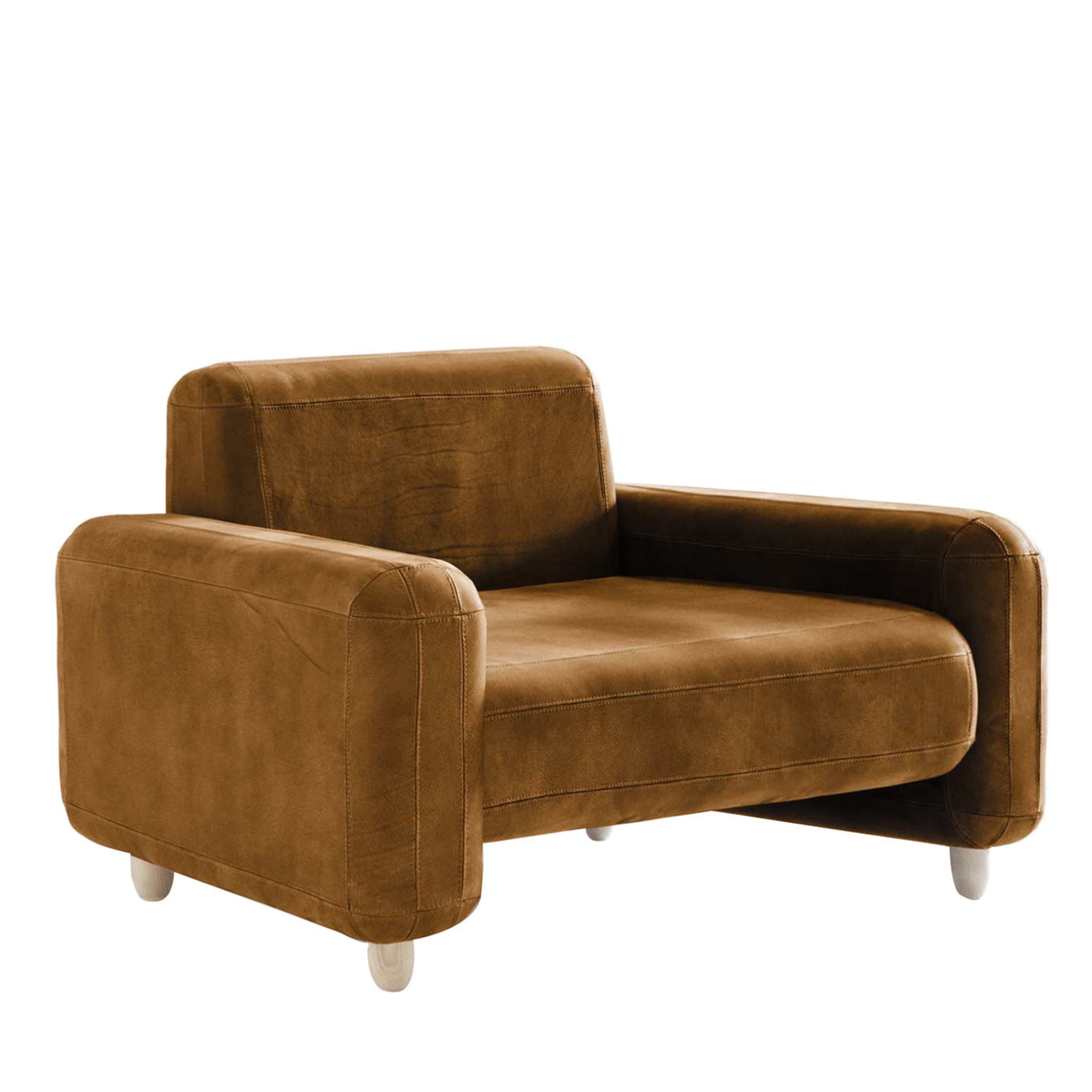 Traco Ecological Cognac Armchair by Paolo Cappello - Main view