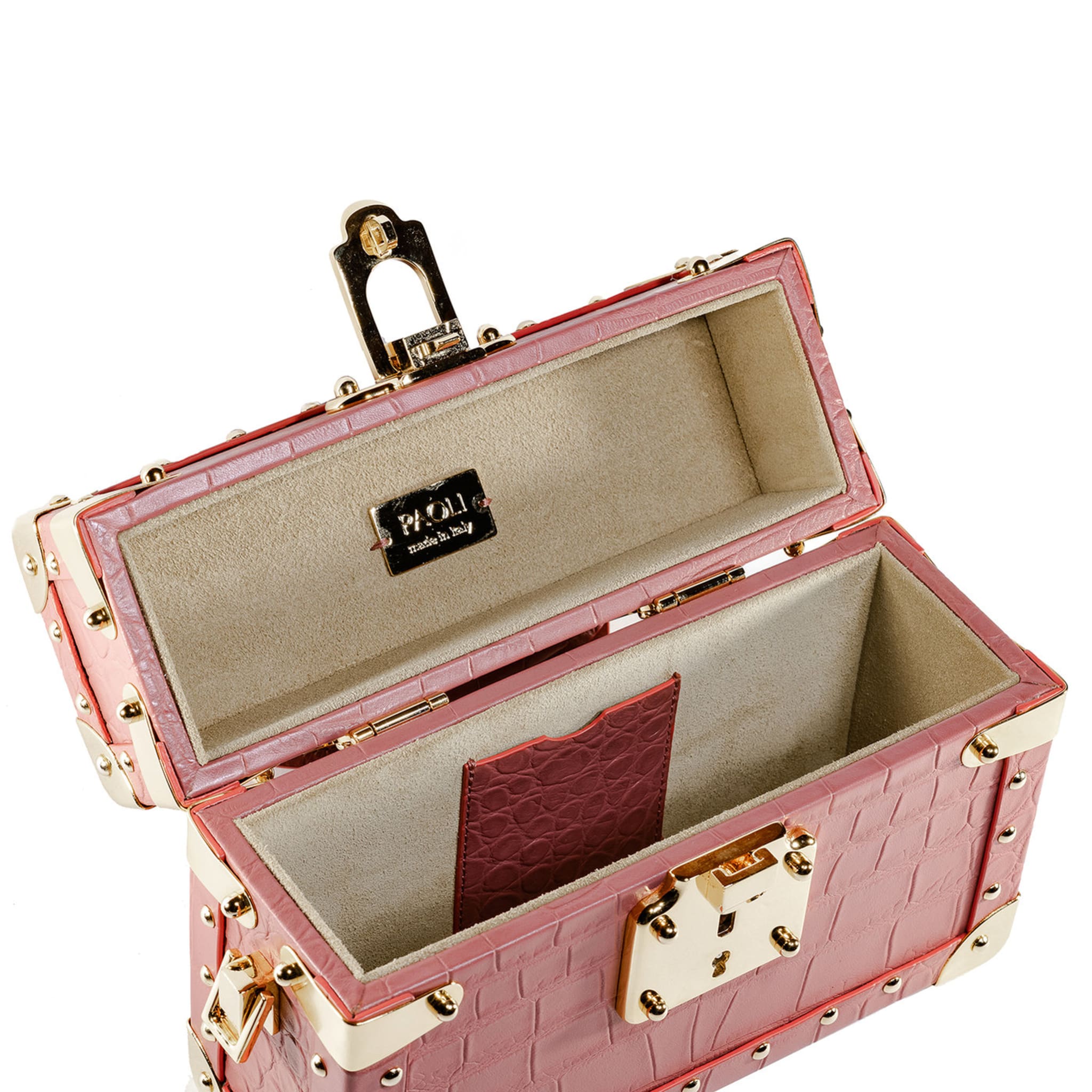 Glam Pink Crocodile Mini Trunk Case - Alternative view 4