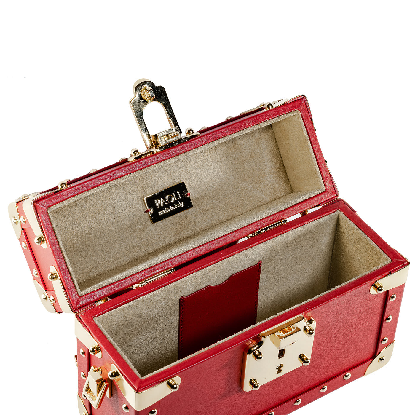 Glam Red Mini Trunk Handbag Paoli