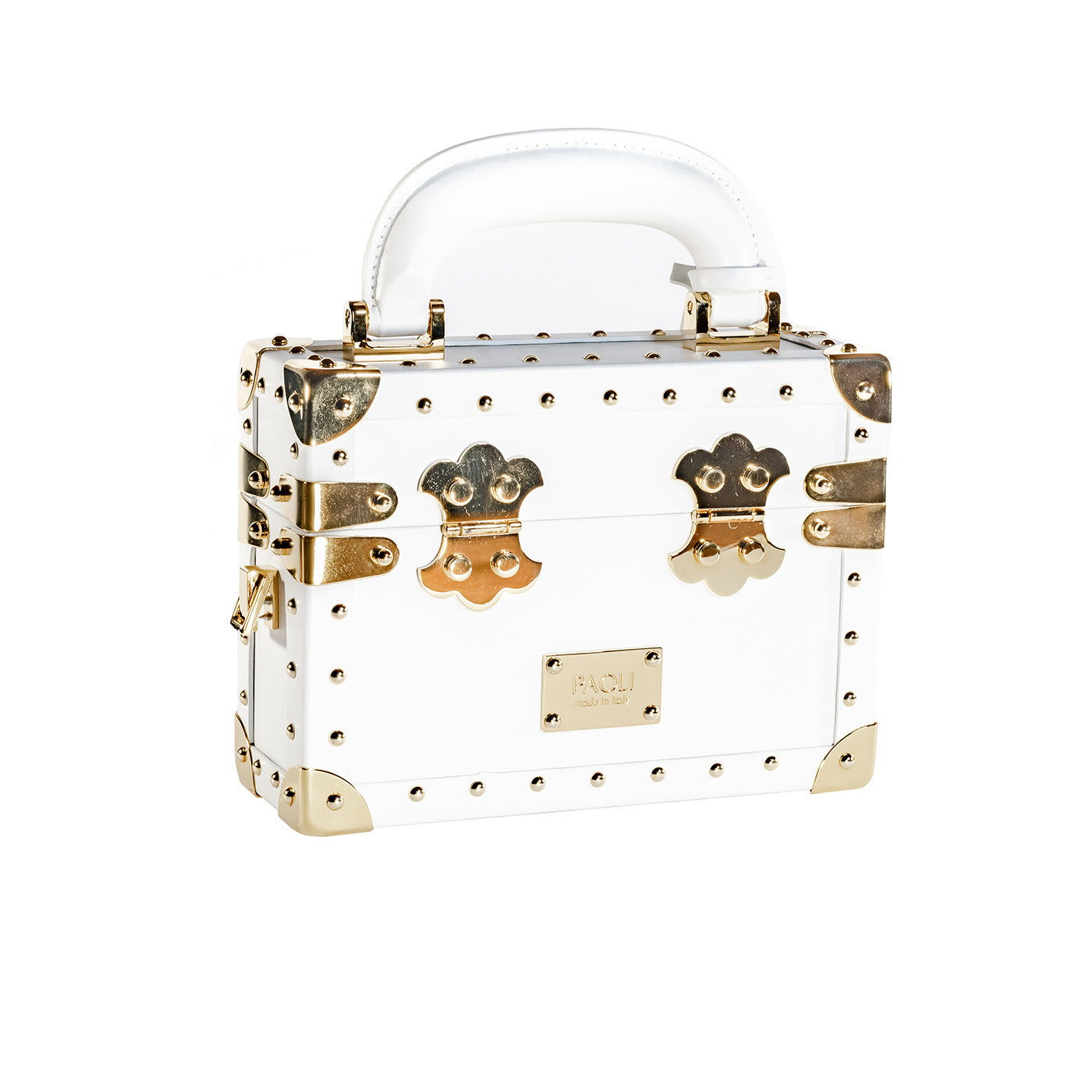 Glam White Mini Trunk Handbag  Handbag, Clutch handbag, Mini