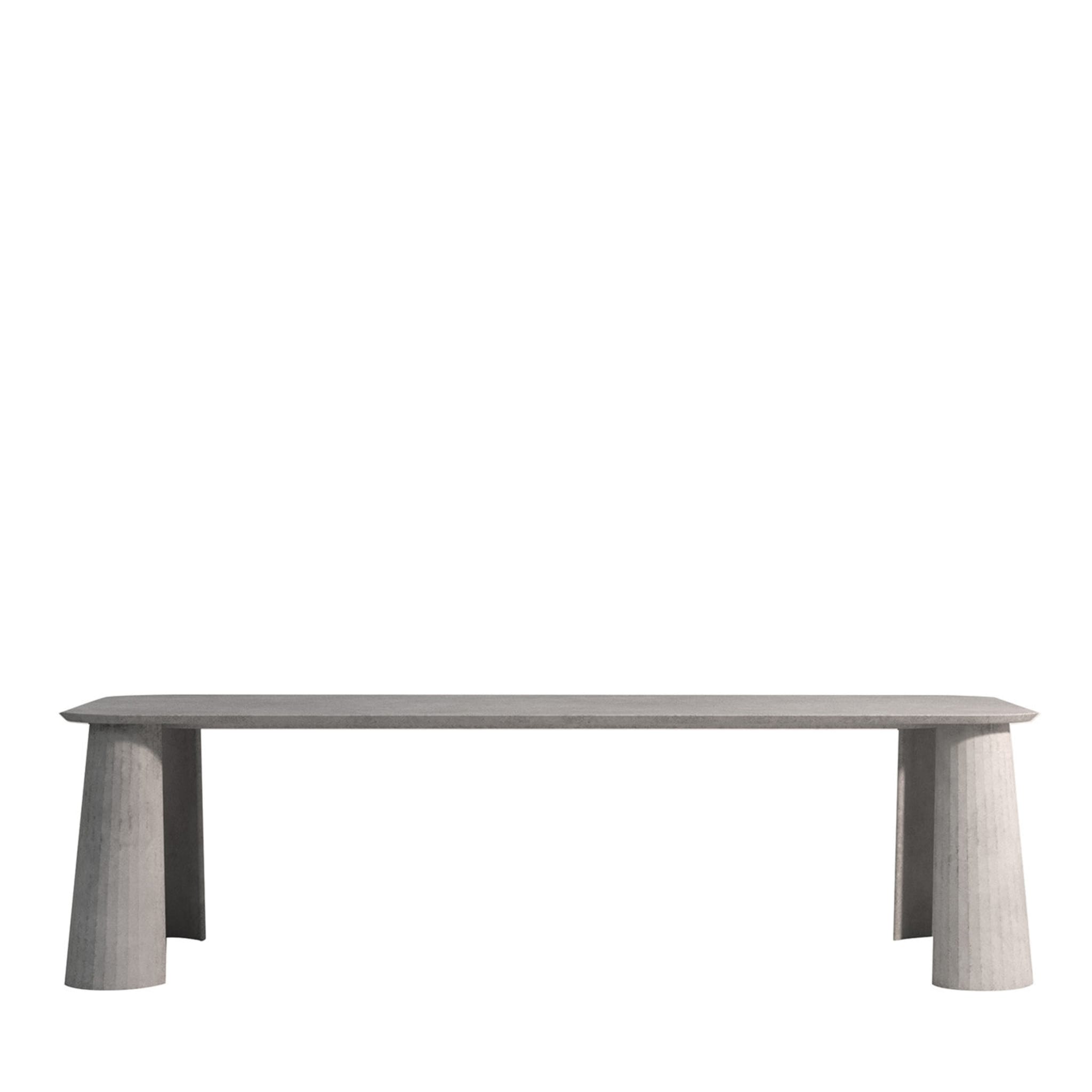 Fusto Silver Rectangular Dining Table - Main view