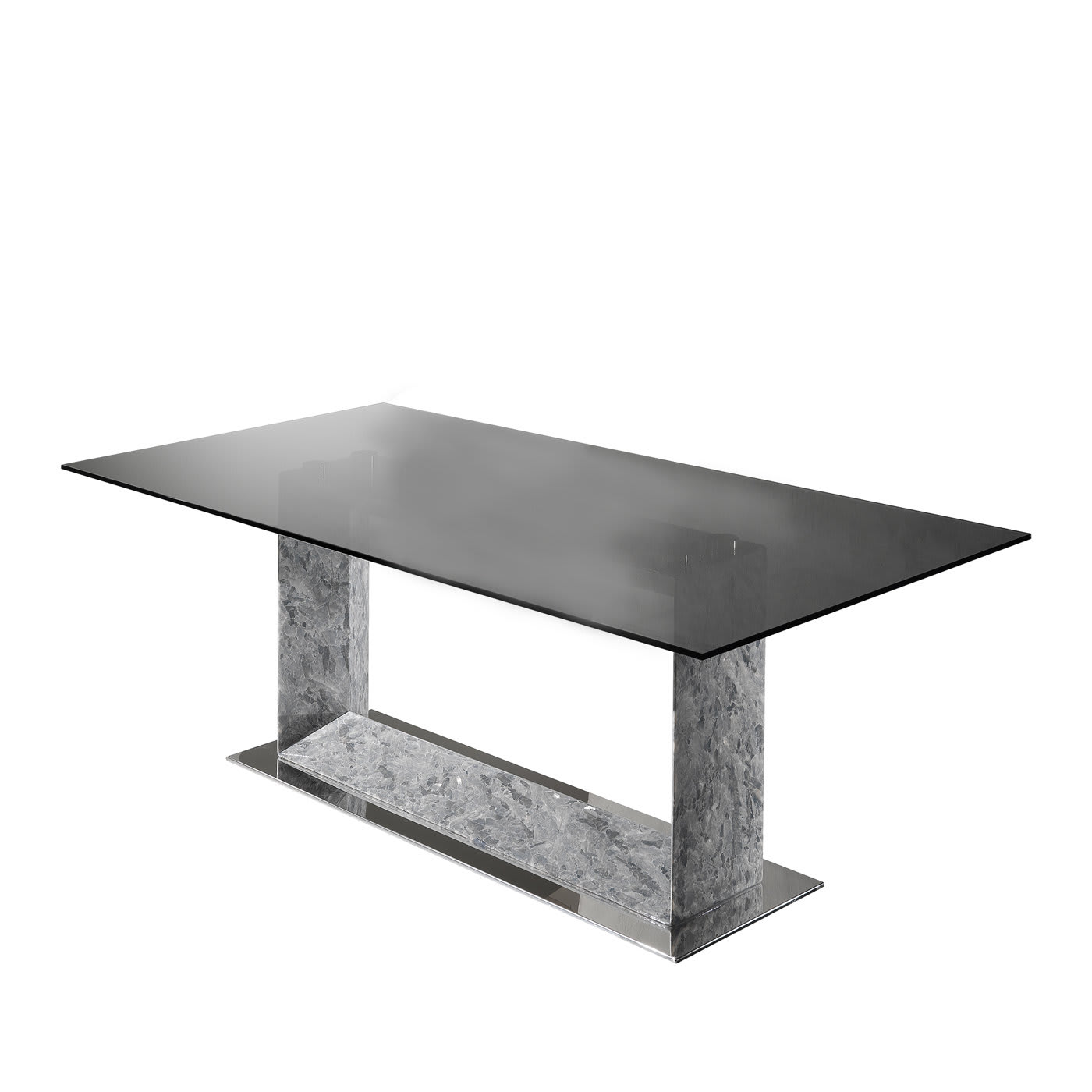 Frame Rectangular Dining Table - Crystal Stone