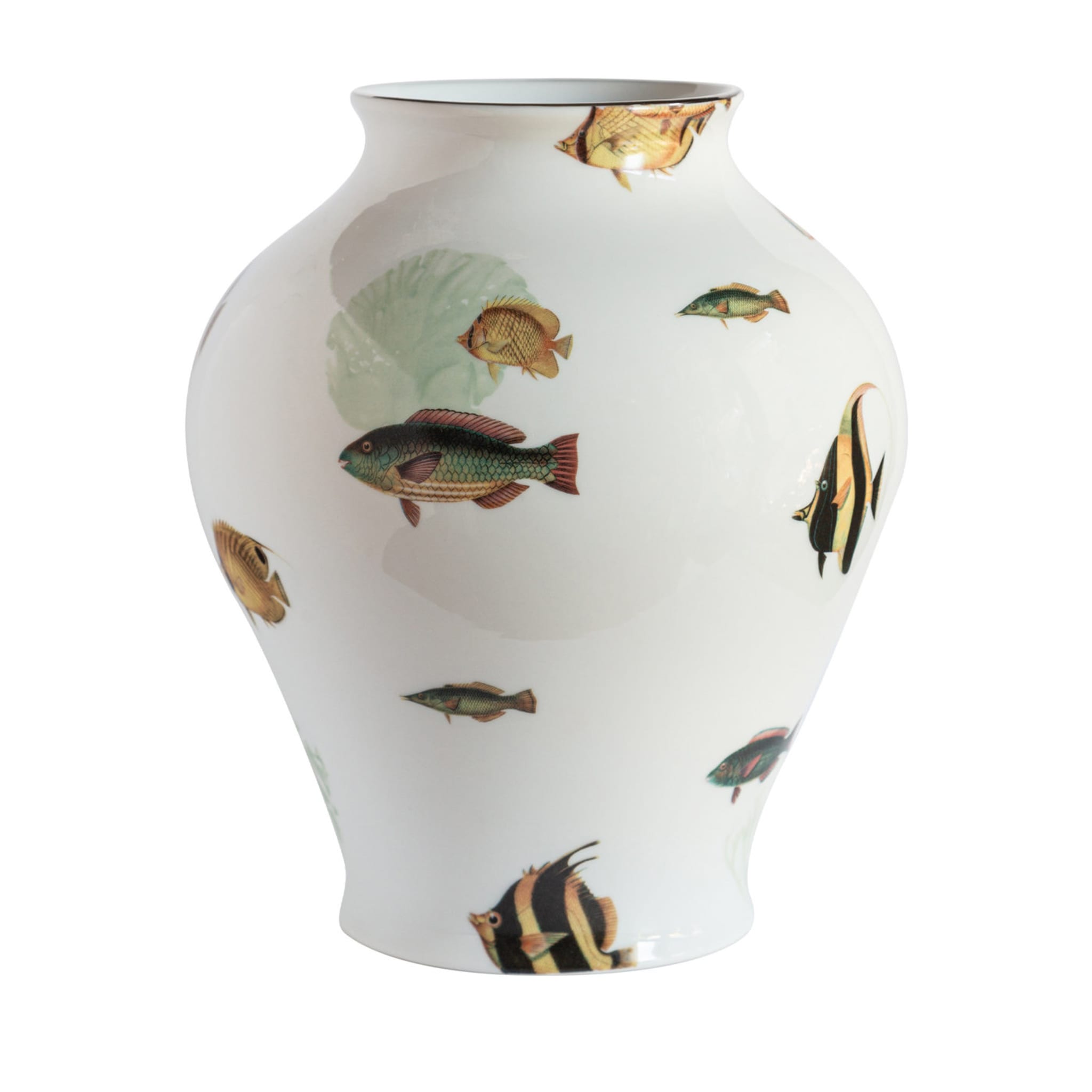 Amami Amphora Porcelain Vase With Tropical Fish H27Cm - Main view