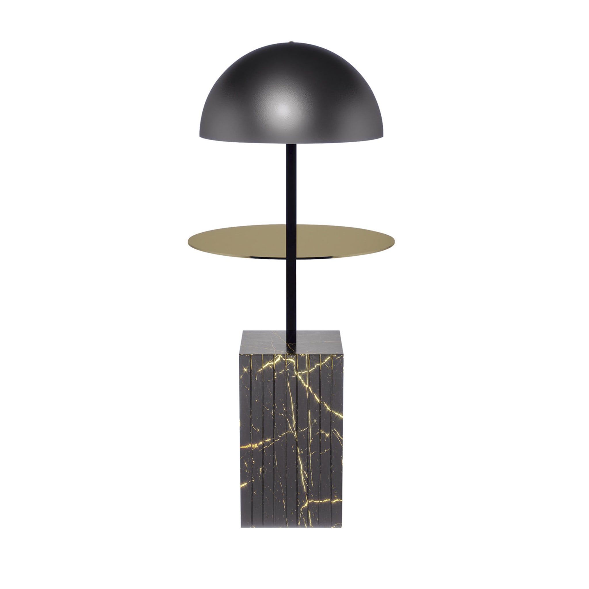 Saint Laurent Marble and Brass Table Lamp - Main view