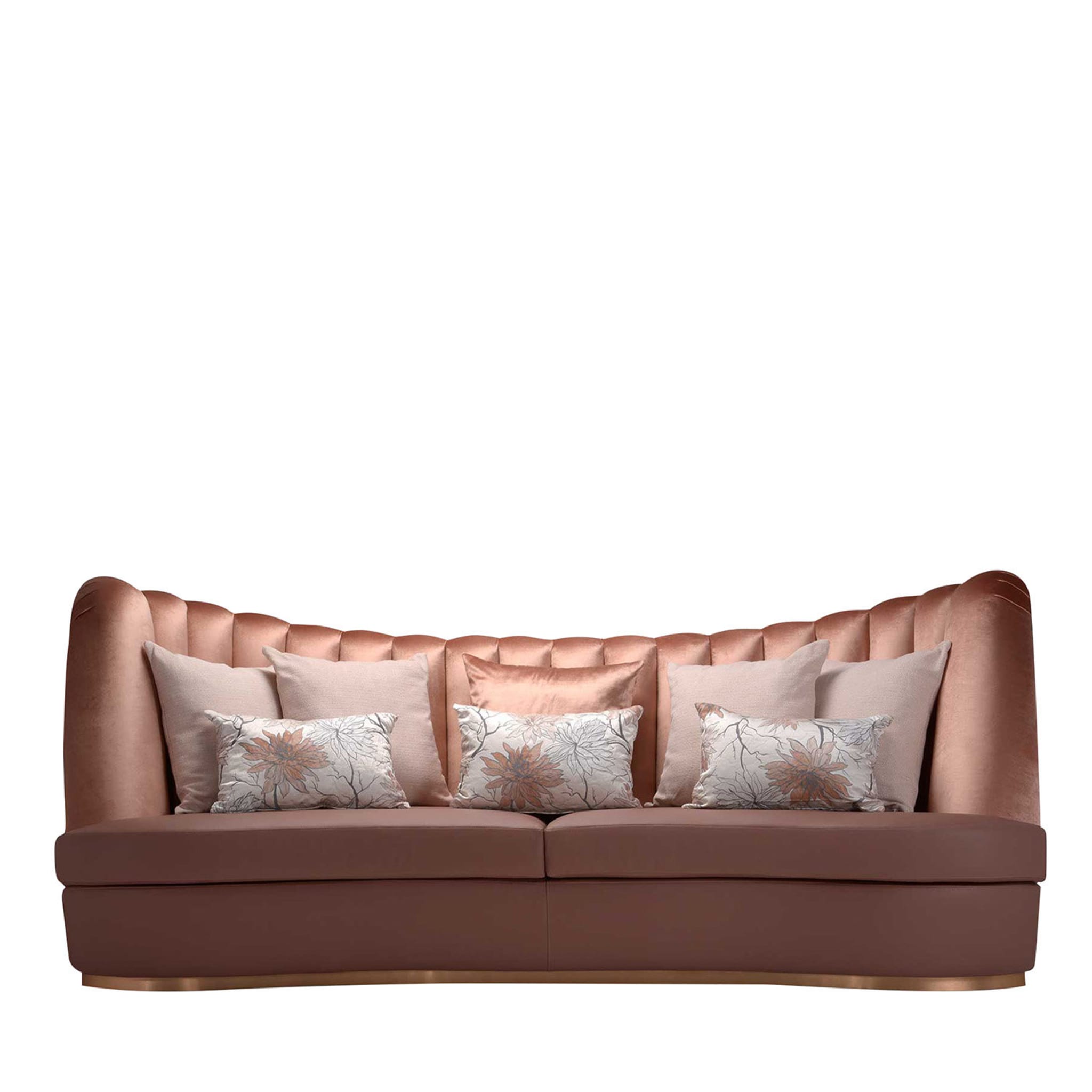Thalia Pink 3-Seater Sofa - Main view