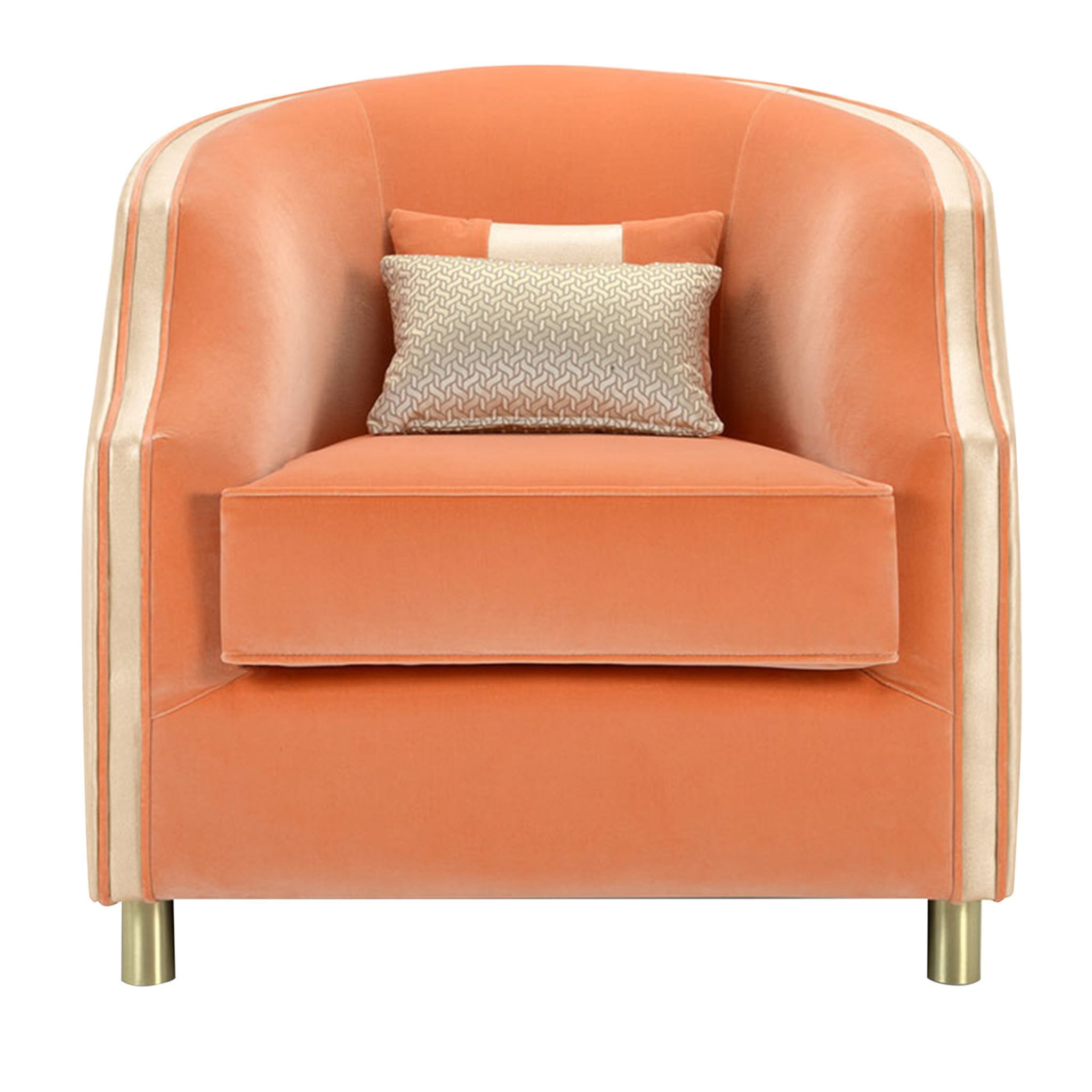 Cleio Small Orange Armchair - Main view