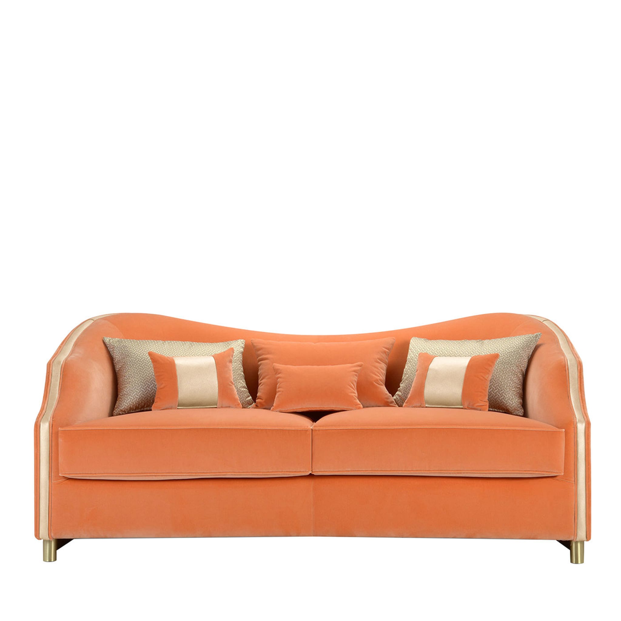 Cleio Orange 2-Sitzer Sofa - Hauptansicht
