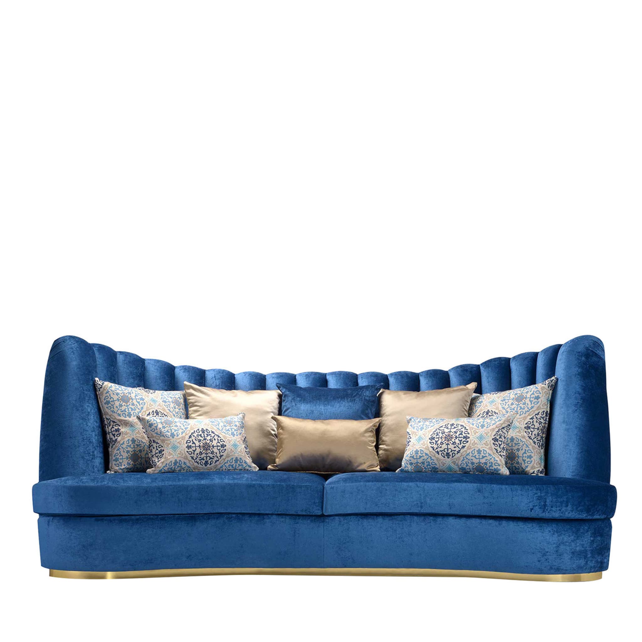 Thalia Blue 4-Seater Sofa - Main view