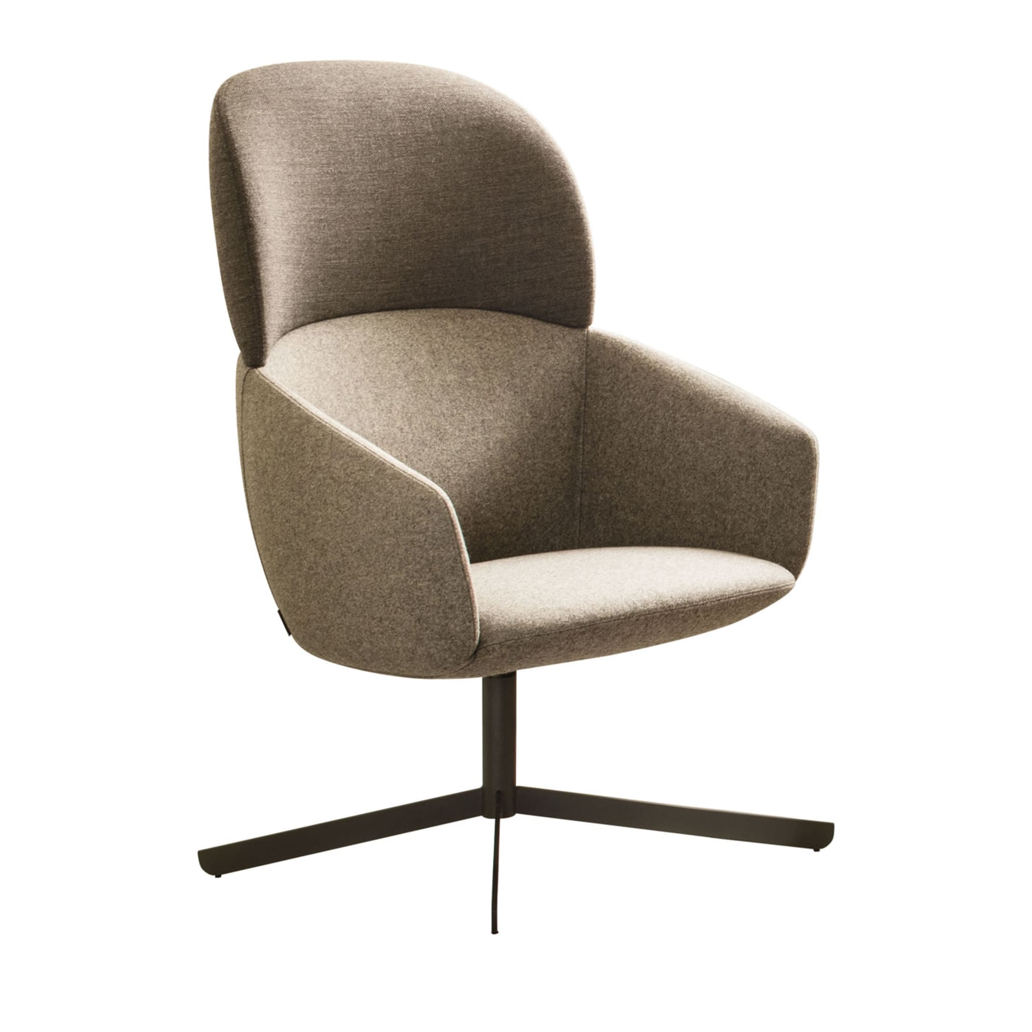 Not Gray Highback Lounge Armchair - Main view