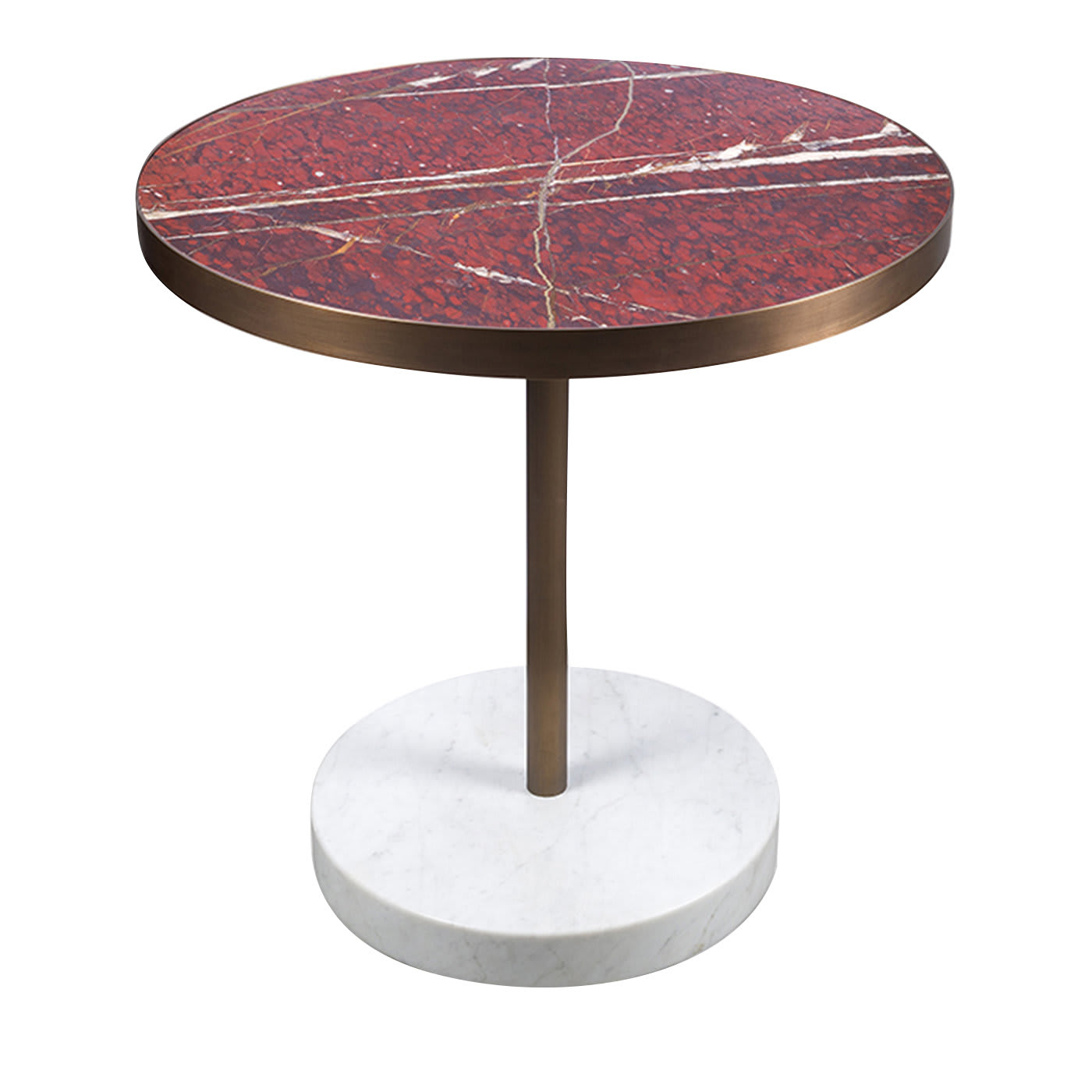 René Bistrot Table in Rouge de Roi Marble by Piero Lissoni - Salvatori