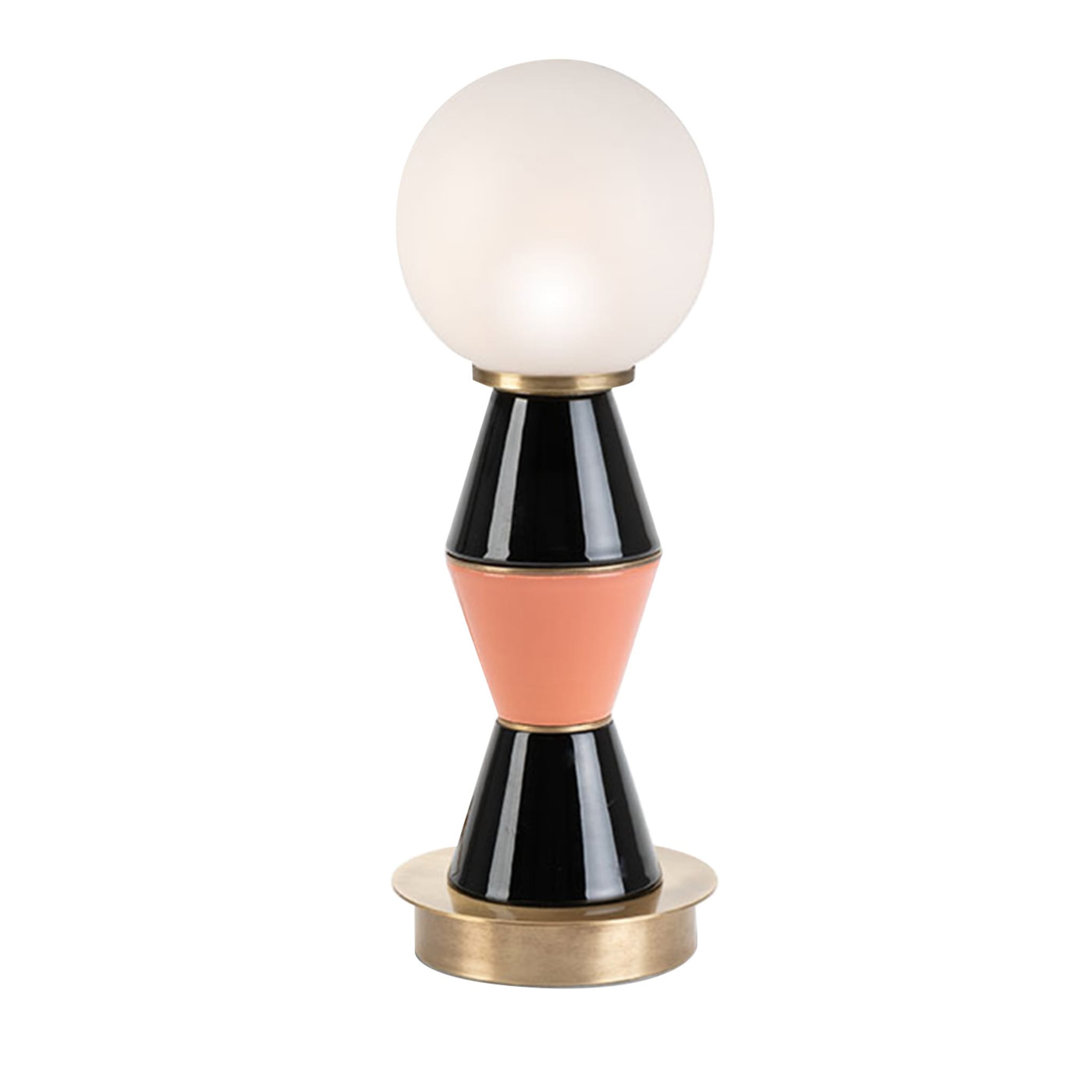Palm Small Black and Peach Table Lamp - Main view