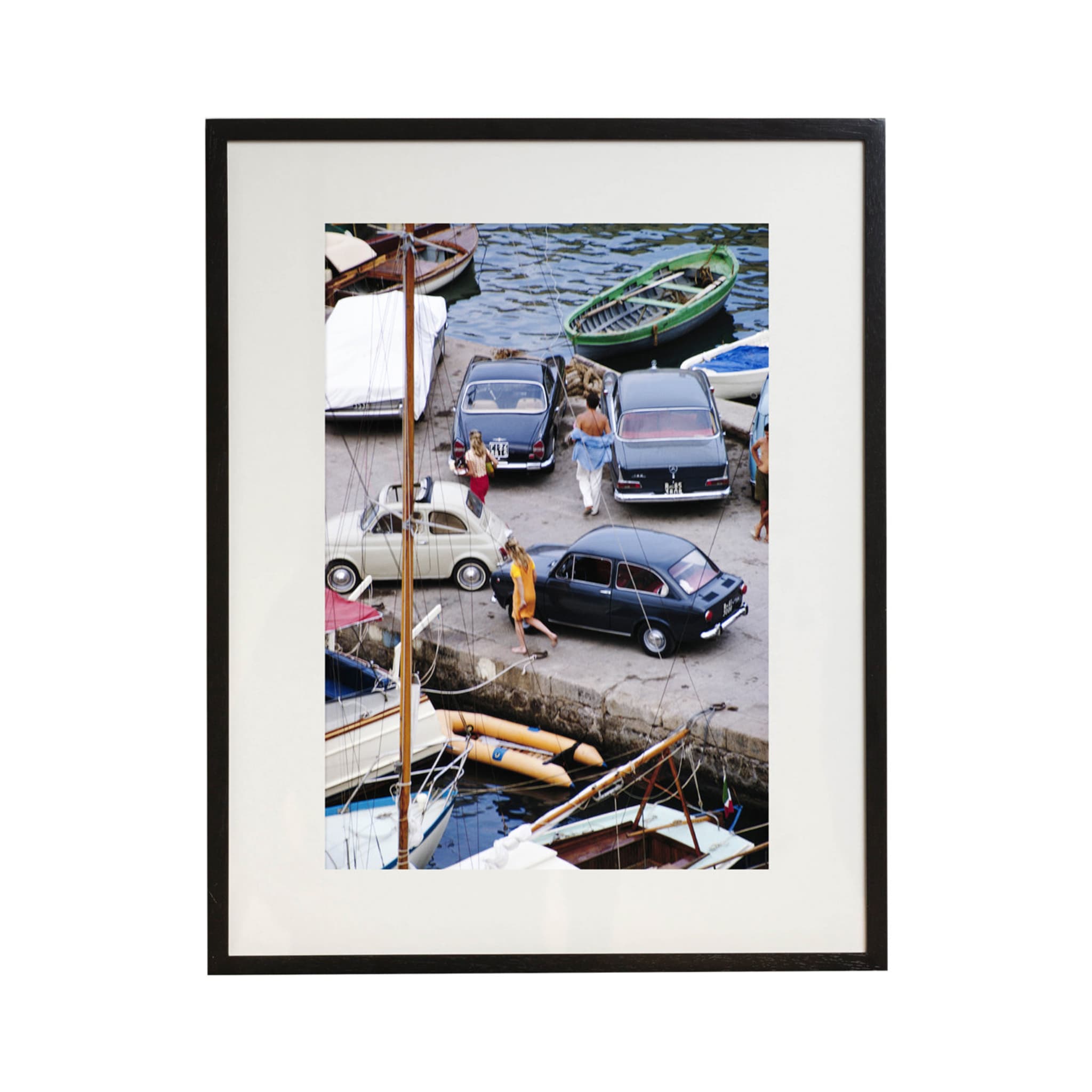 Porto Ercole Harbour Framed Print by Slim Aarons - Main view