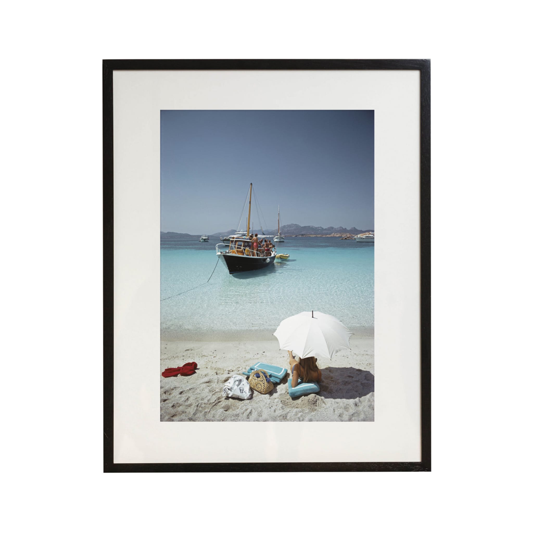 Waiting In The Shade Framed Print by Slim Aarons - Main view