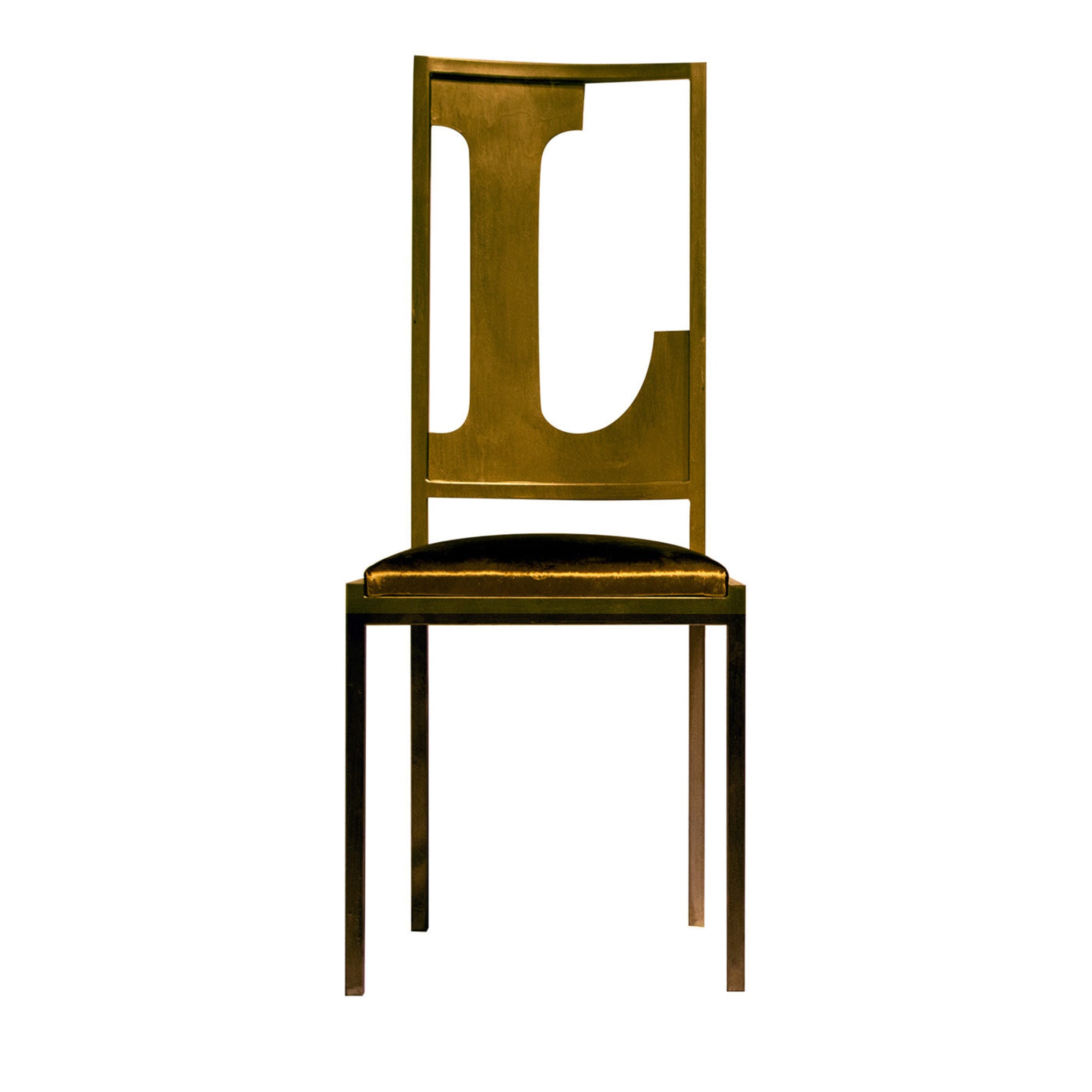 Gold Letter L Chair - Main view