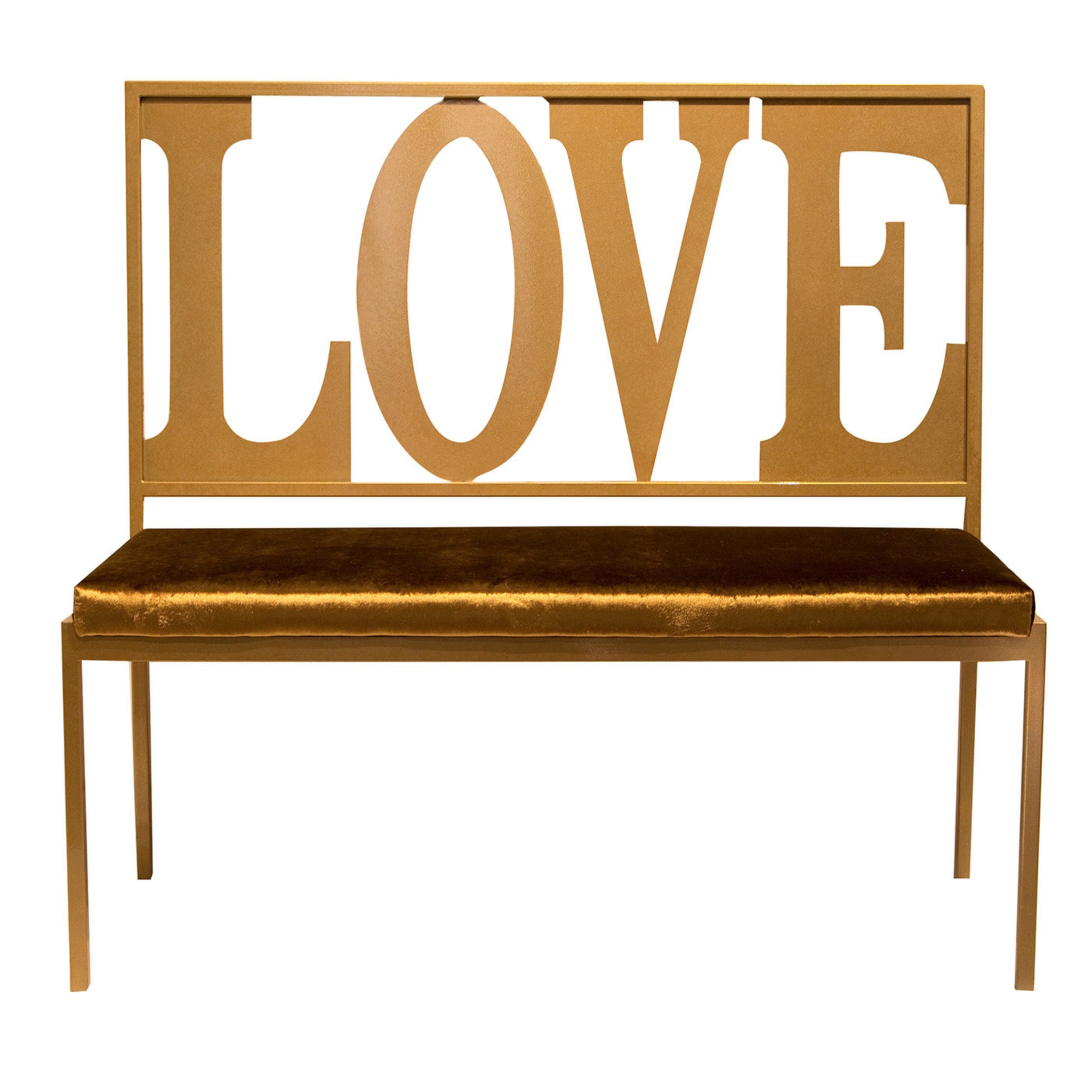Gold Love Bench - Main view