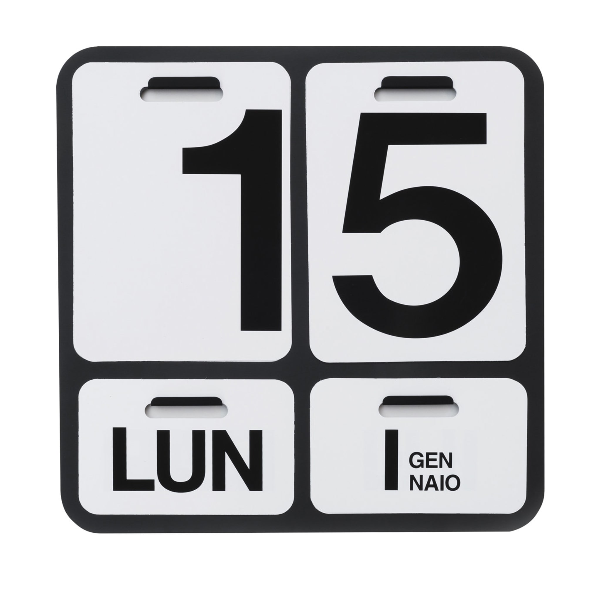 Formosa Black and White Calendar by Enzo Mari - Main view