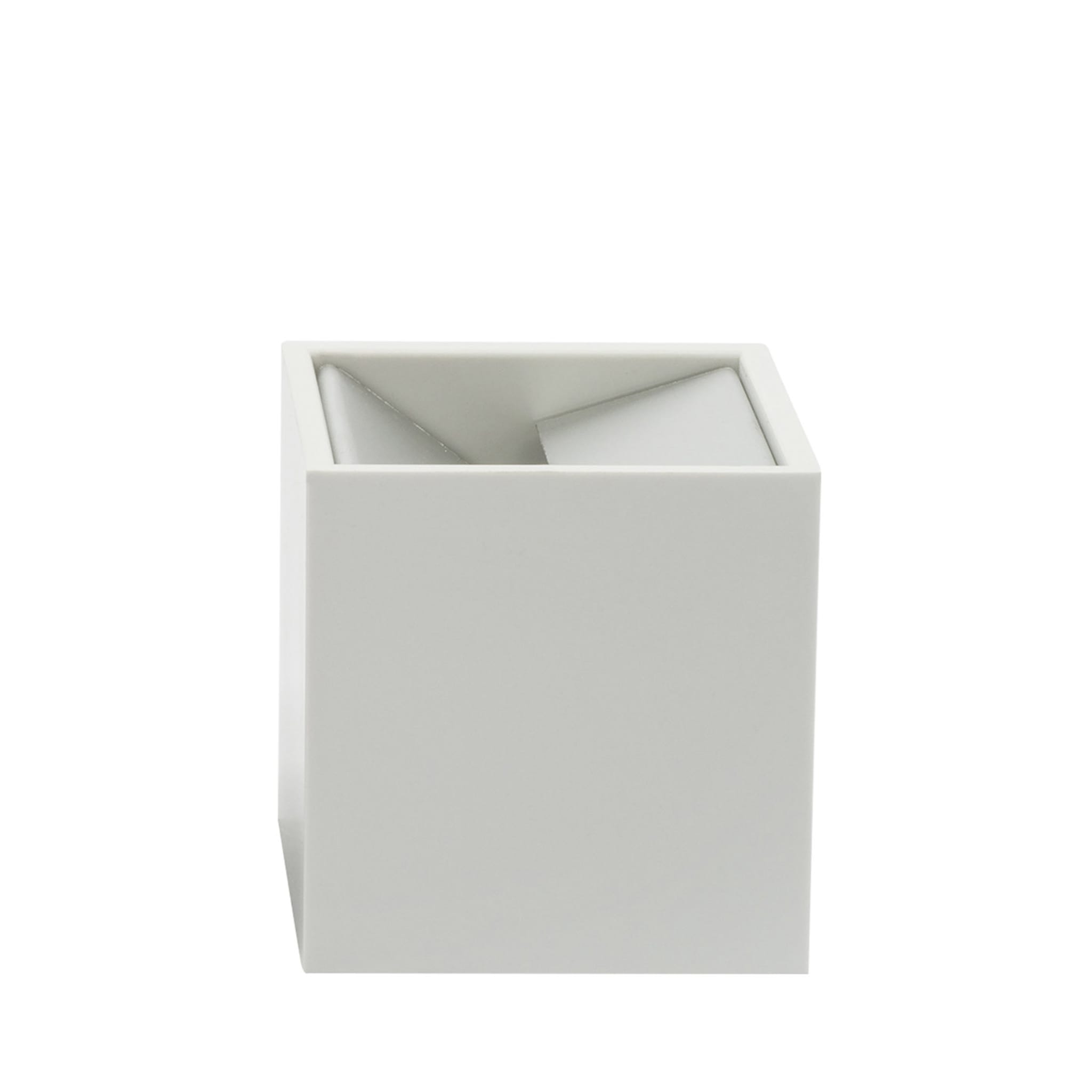 Cubo Small White Ashtray by Bruno Munari - Main view
