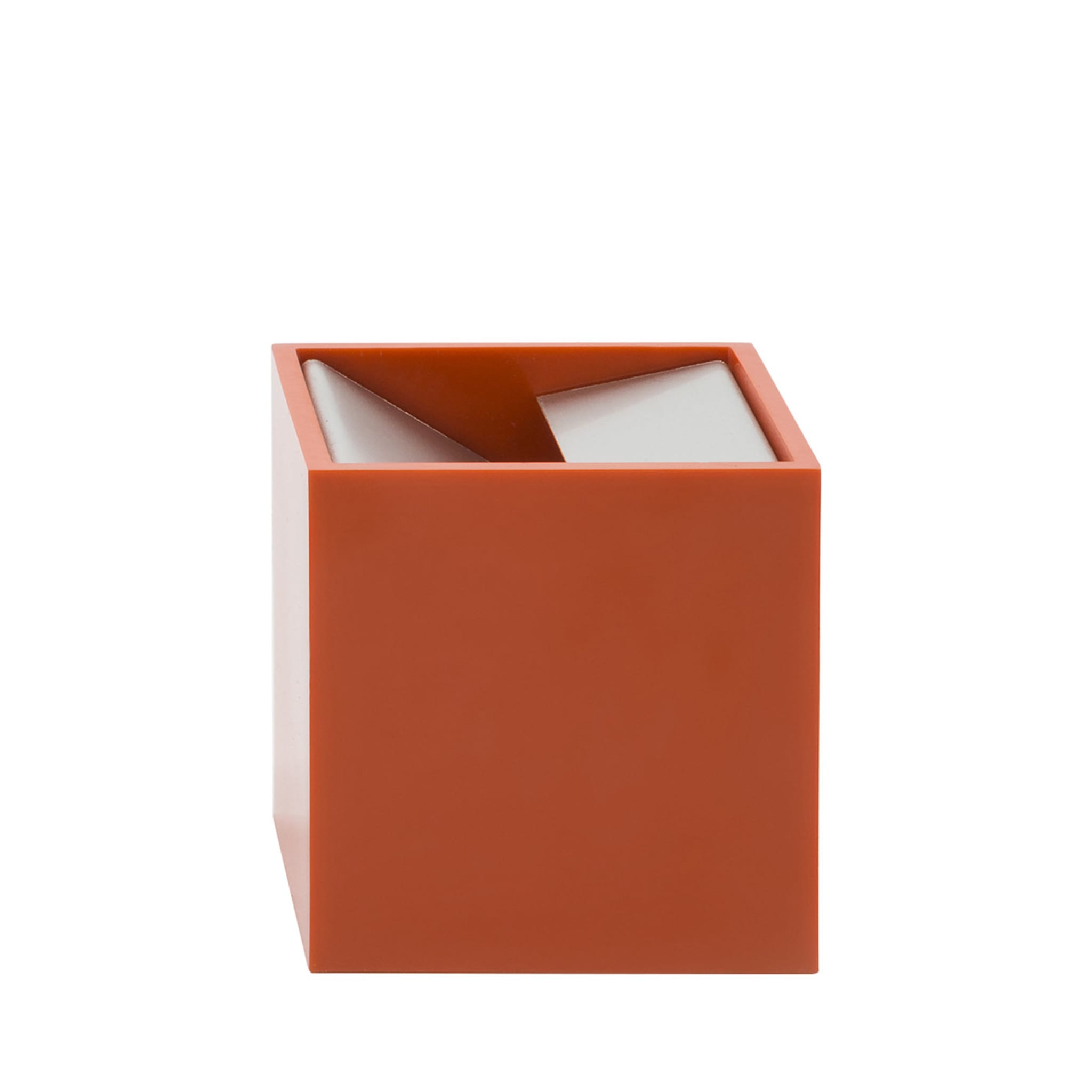 Cubo Small Orange Ashtray by Bruno Munari - Main view