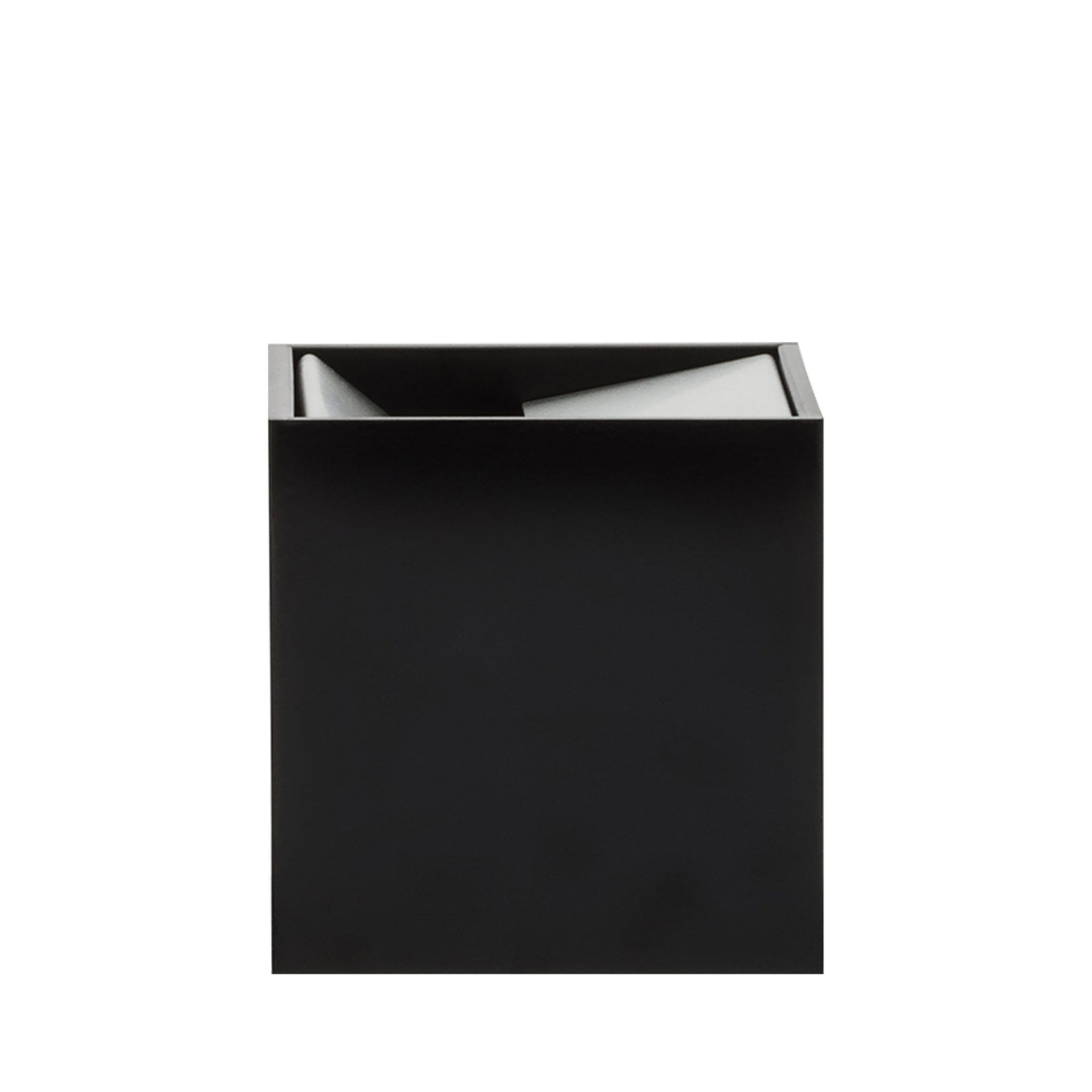 Cubo Large Black Ashtray by Bruno Munari - Main view