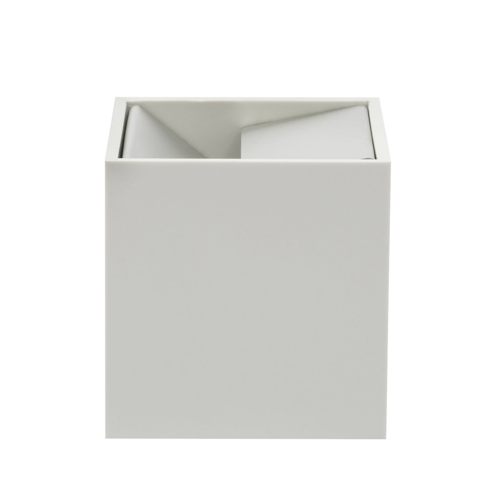 Cubo Large White Ashtray by Bruno Munari - Main view