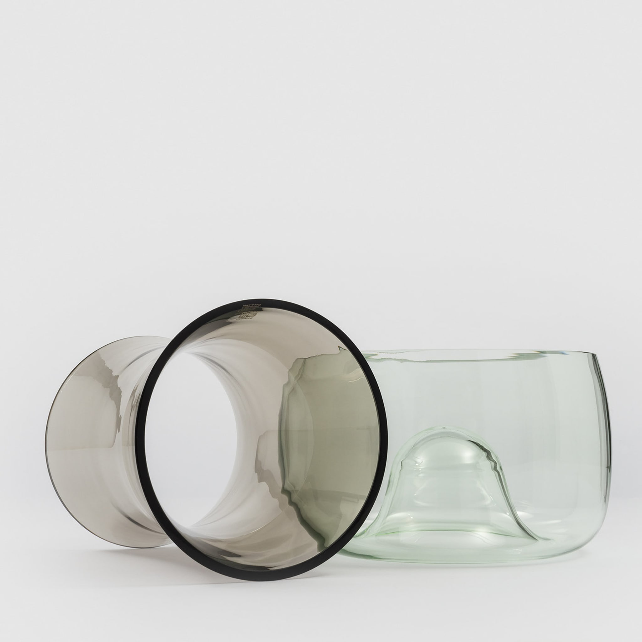 Murano E Smoky and Light Green Vase by Enzo Mari - Alternative view 2