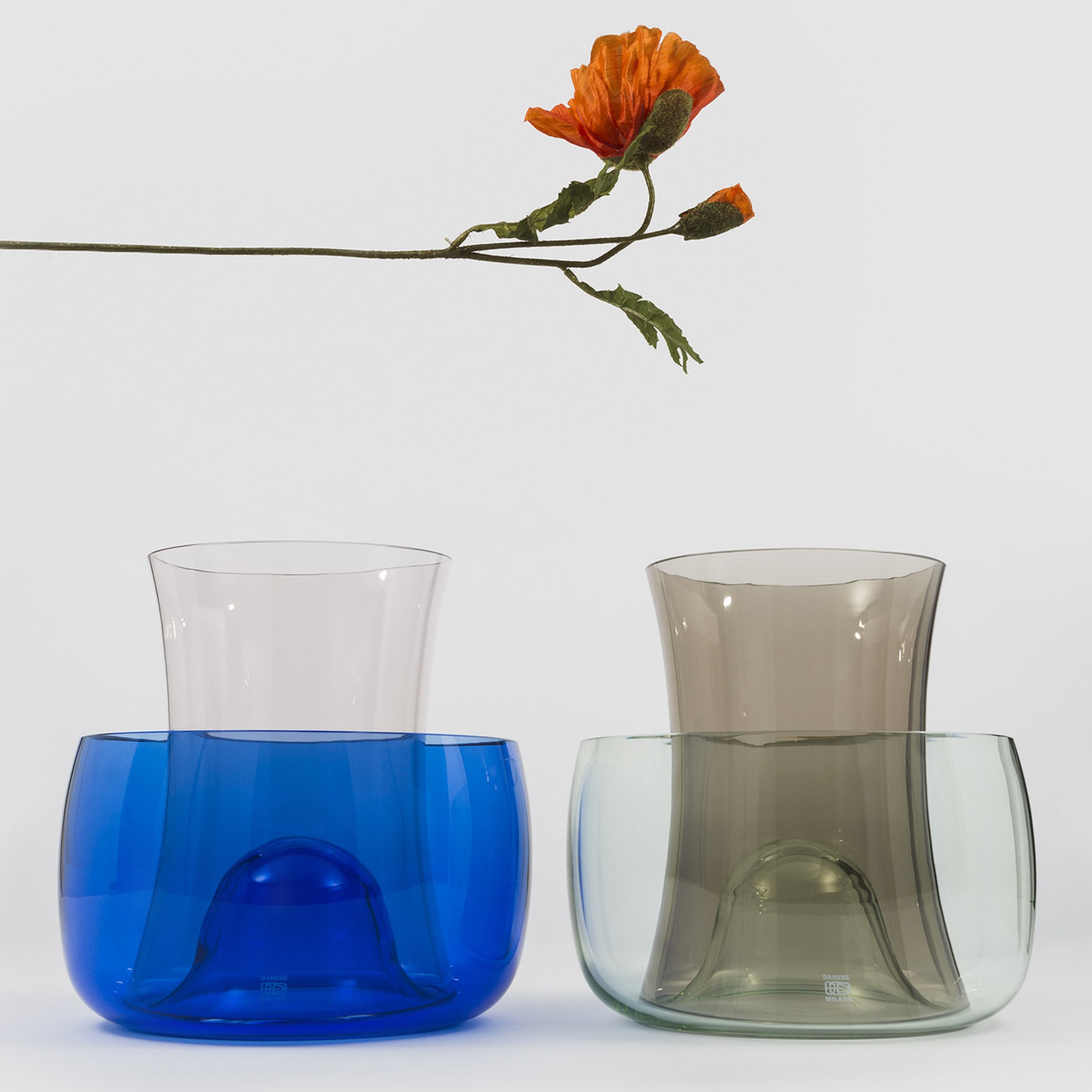 Murano E Smoky and Light Green Vase by Enzo Mari - Alternative view 4