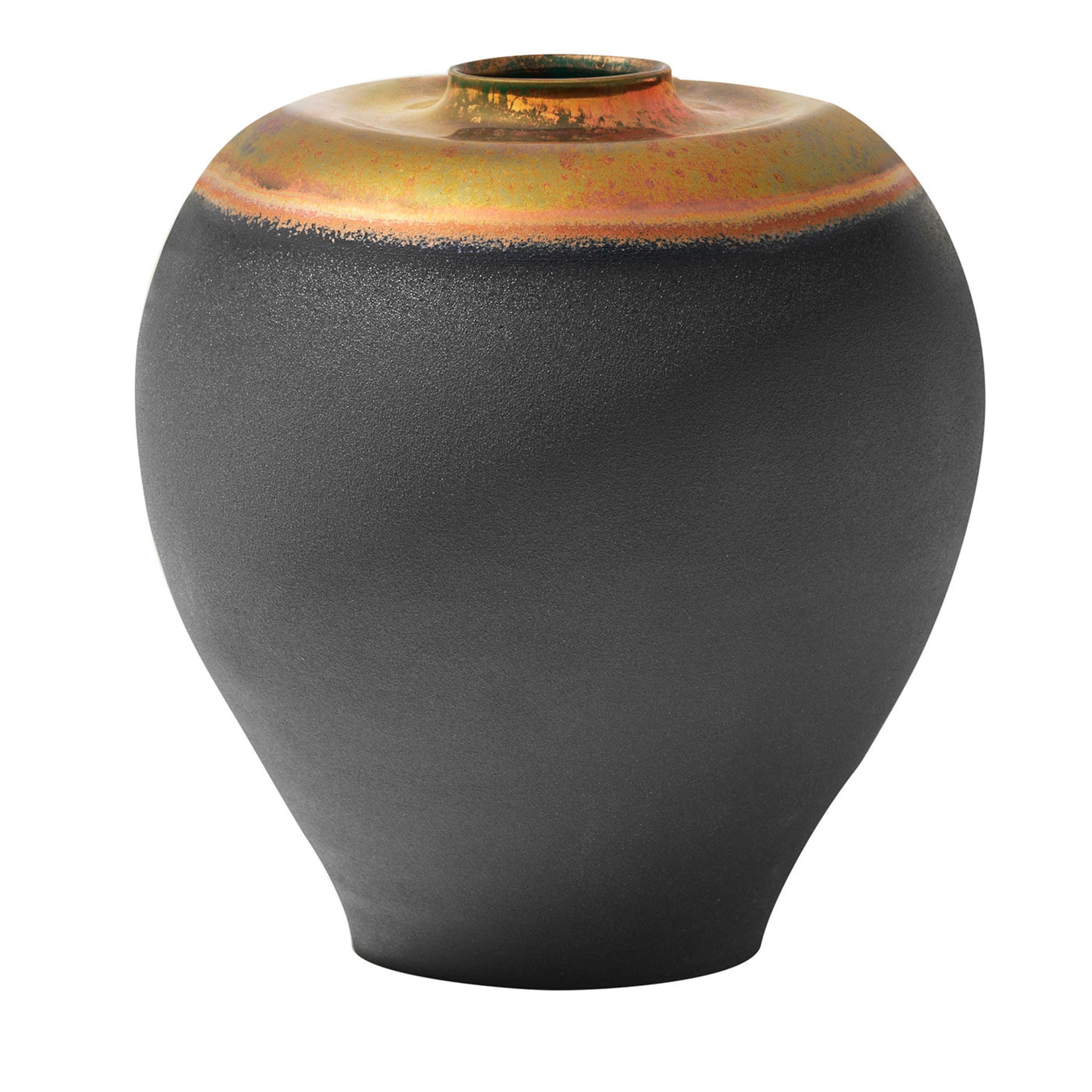 Black Potbelly Vase - Main view
