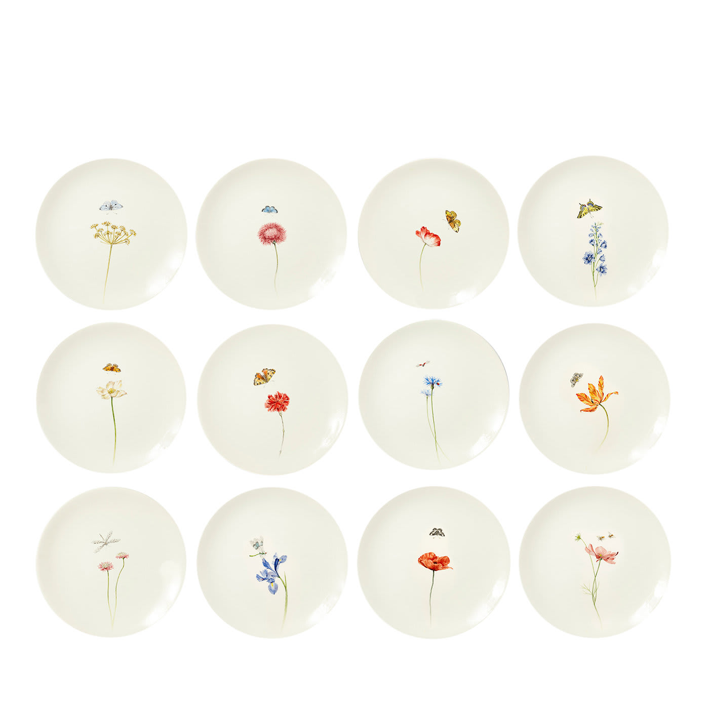 Laboratorio Paravacini Bloom Set of 12 Dinner China