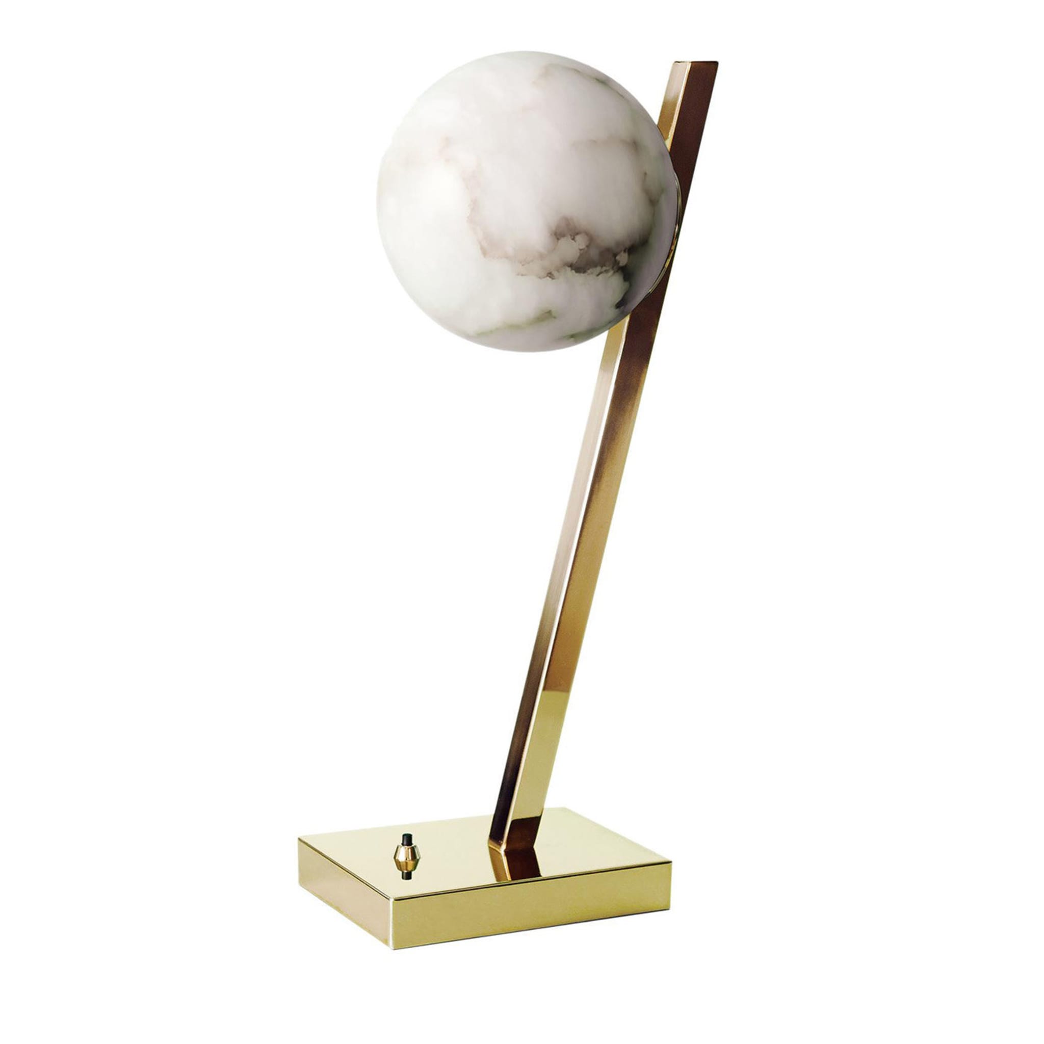 "Offset" Table Lamp in Polished Brass - Main view