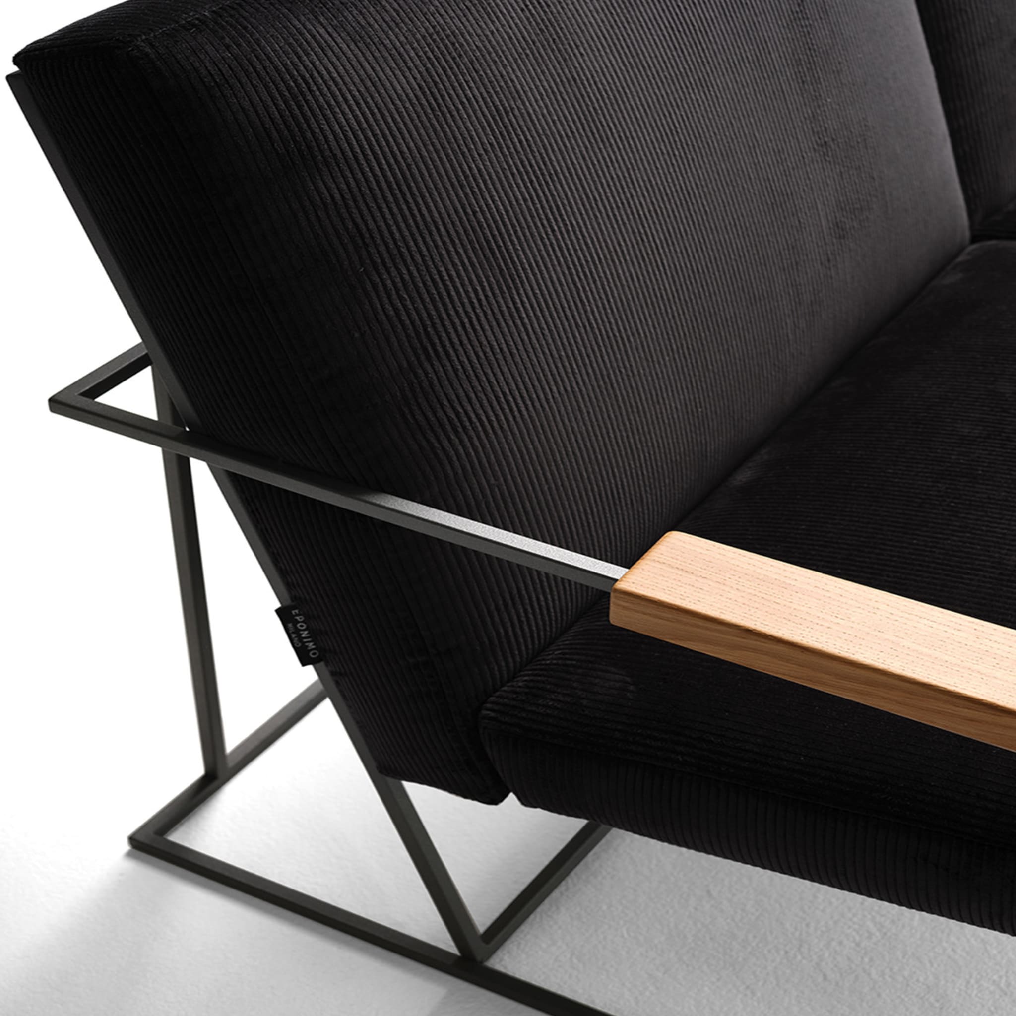 Gotham Black 2- Seater Sofa by Federico Carandini - Alternative view 4