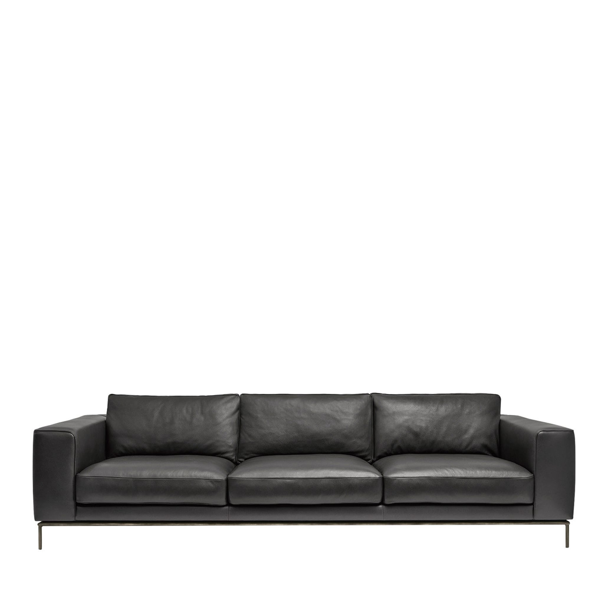 Roger Black Leather Sofa - Main view